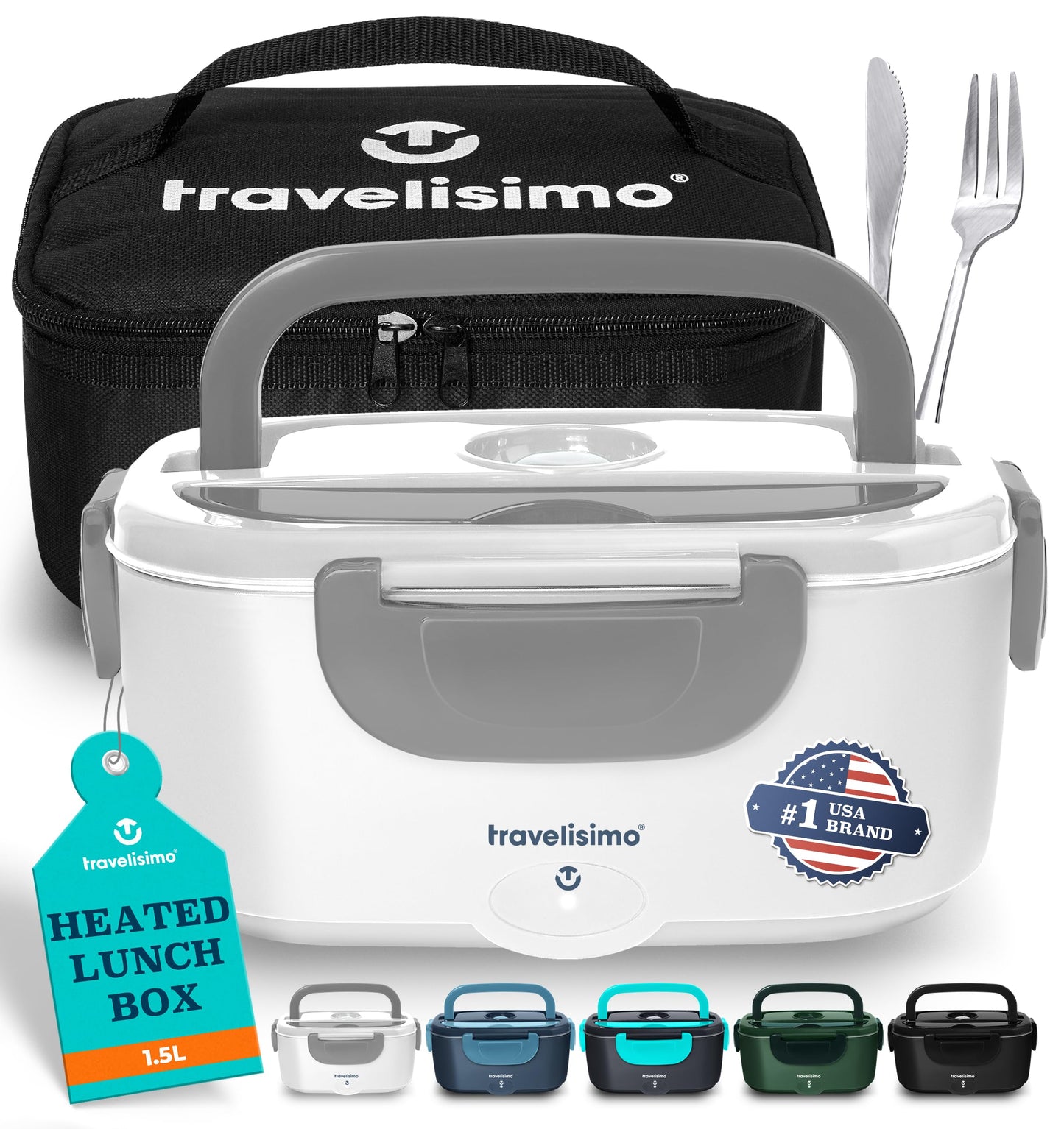 Electric Lunch Box For Adults, 80W Heated Lunch Box 1.5L, Heatable Lunchbox For Men For Car Truck Work, 12/24/110V, Loncheras Para Hombres De Trabajo, Gifts For Men, Gifts for Women