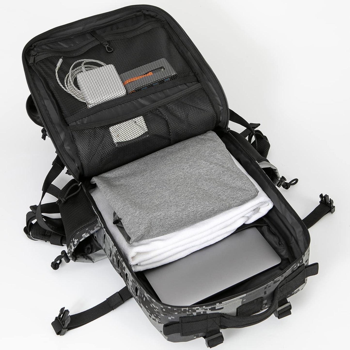 QT&QY 25L/35L/45L Military Tactical Backpack For Men Molle Daypack 3 Day Bug Out Bag Hiking Rucksack With Bottle Holder