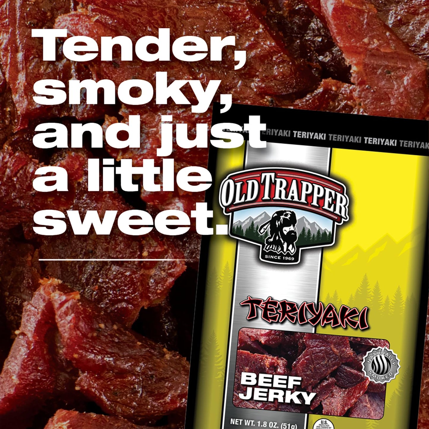 Old Trapper Beef Jerky, Old-Fashioned 10-Ounce Bag, Tender Meat Snacks for Lunches or Between Meals, 11 Grams of Protein, Zero Grams of Fat, and 70 Calories per Ounce (Pack of One)