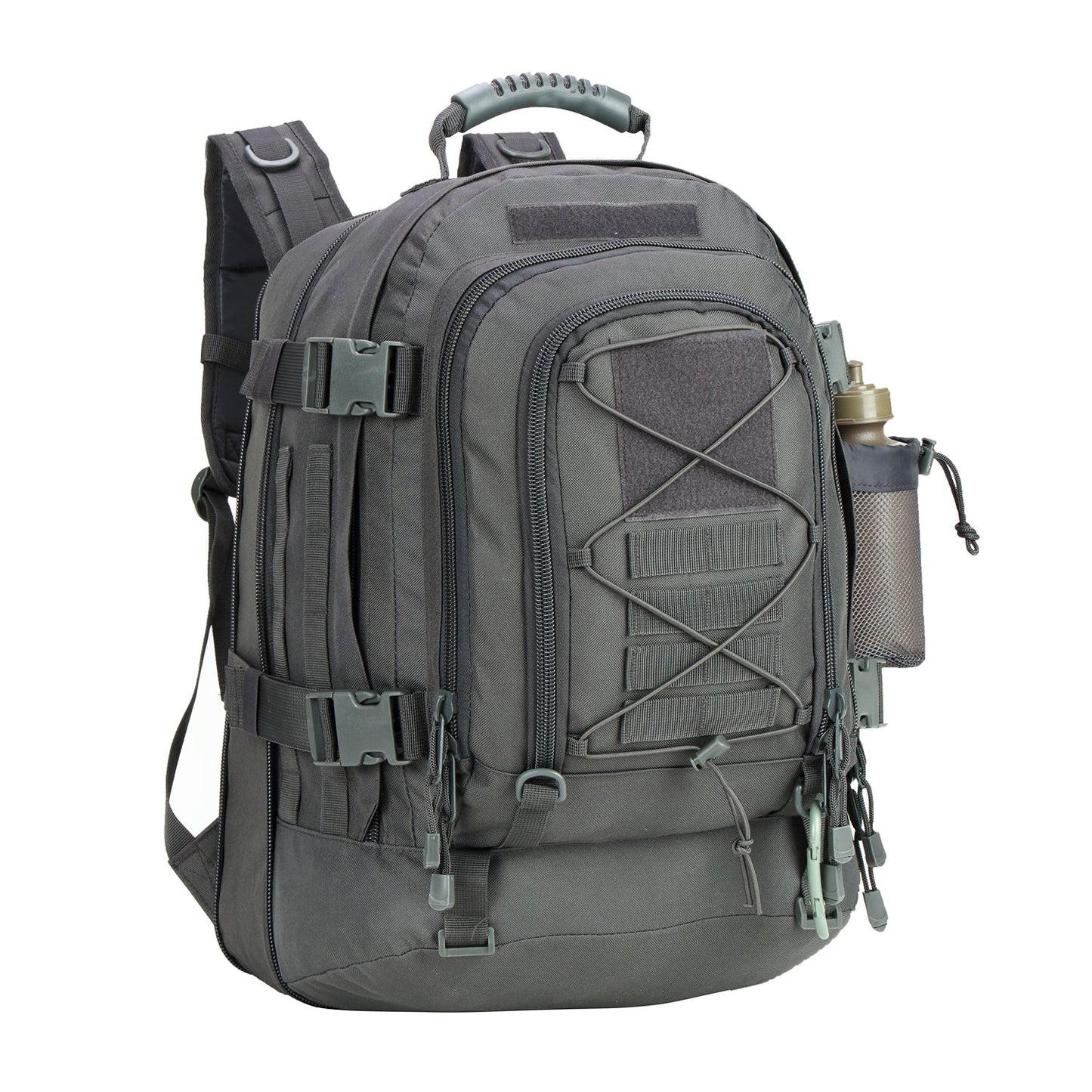 Large Tactical Backpack for Men Military Backpack with DIY System for Travel, Work,Camping,Hunting,Hiking,Sports (GREEN)