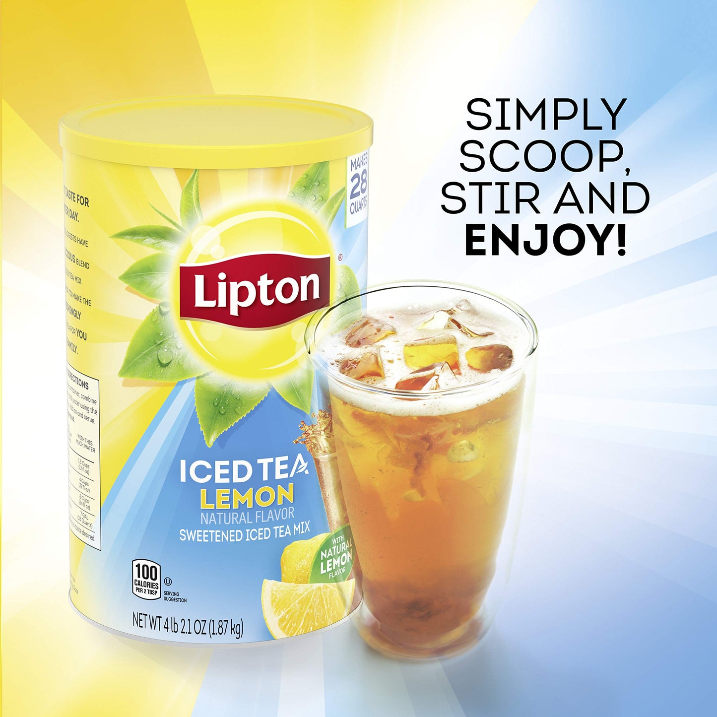 Lipton Lemon Iced Tea Mix, Sweetened, Makes 10 Quarts