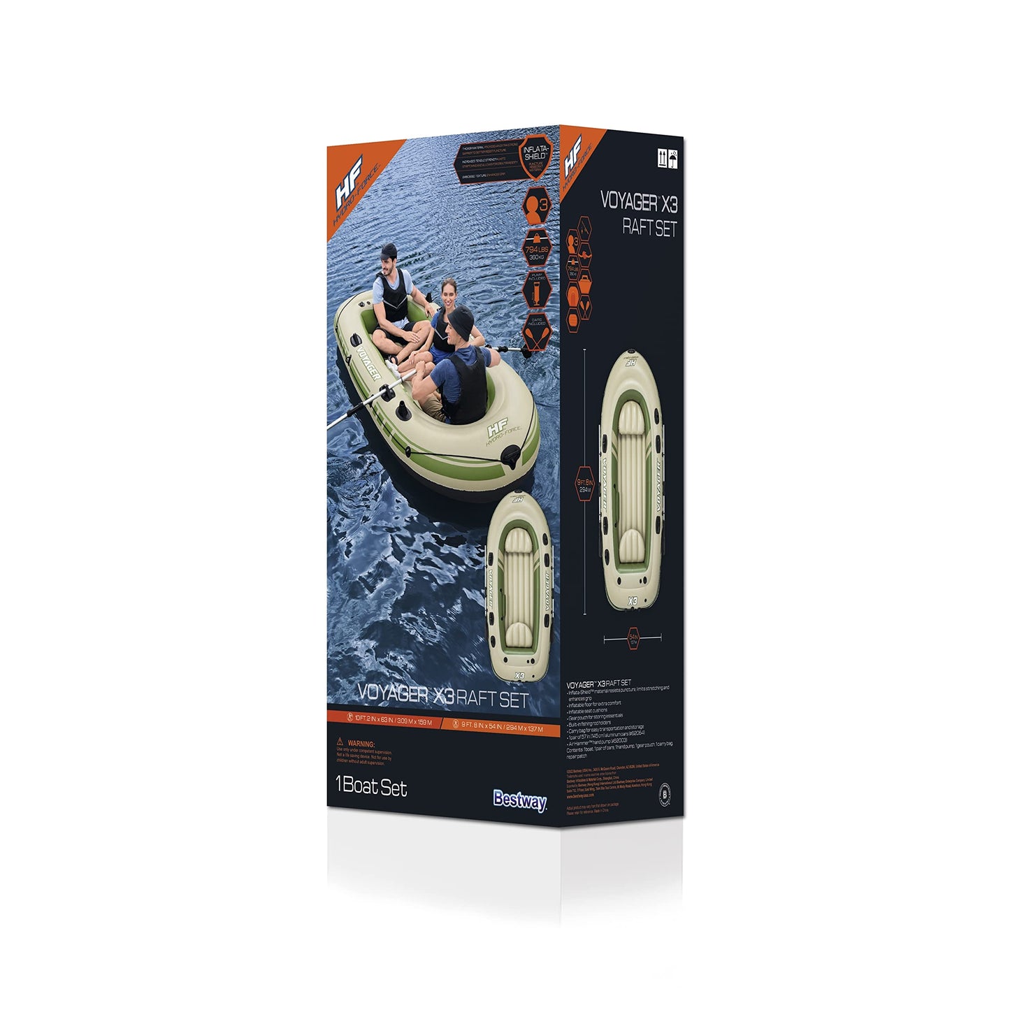 Bestway Hydro-Force Inflatable Raft Set | Inflatable Boat for Kids and Adults | Great for Ponds, Lakes, Rivers