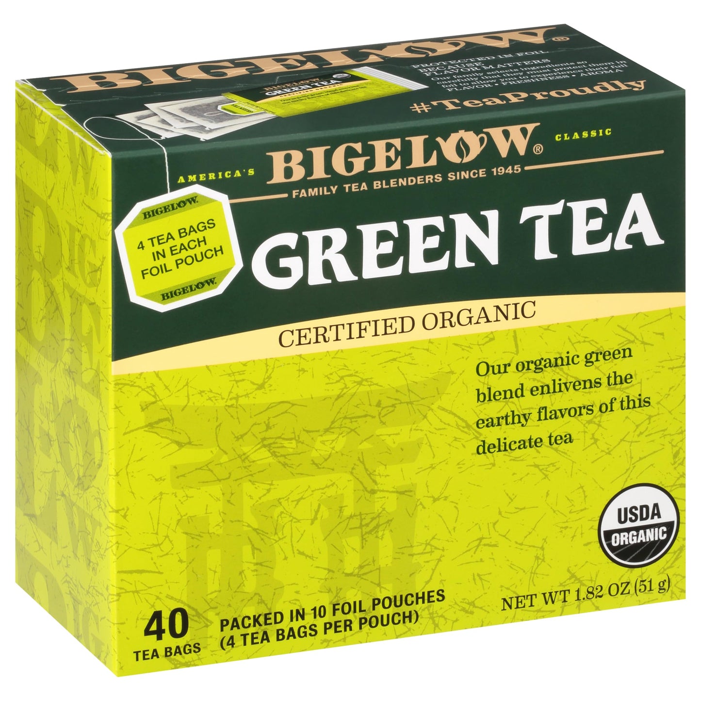 Bigelow Tea Green Tea Variety Pack, Classic Green Tea, Lemon, Pomegranate, Mint, Peach and Constant Comment Flavors, 20 Count Box (Pack of 6), 120 Total Tea Bags
