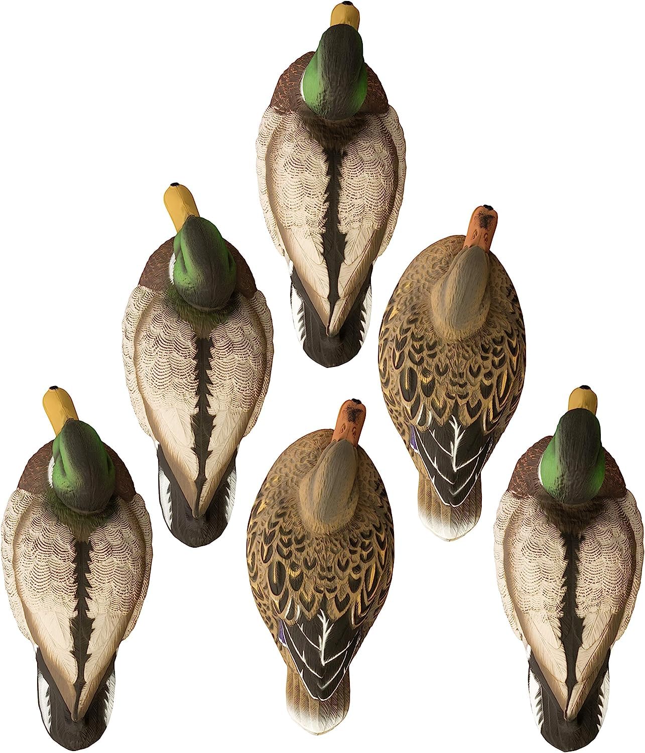 Higdon Outdoors Standard Mallard Duck Decoys | Ultra Realistic Drake & Hen Decoys for Waterfowl Hunting | Foam-Filled & Non-Foam-Filled | 12pk & 6pk Available