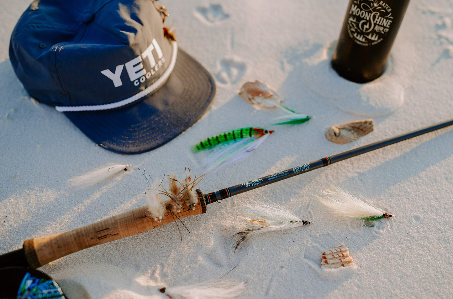 Moonshine Rod Co. Fly Fishing Rod with Carrying Case and Extra Rod Tip Section, Slow-Medium-Fast Action