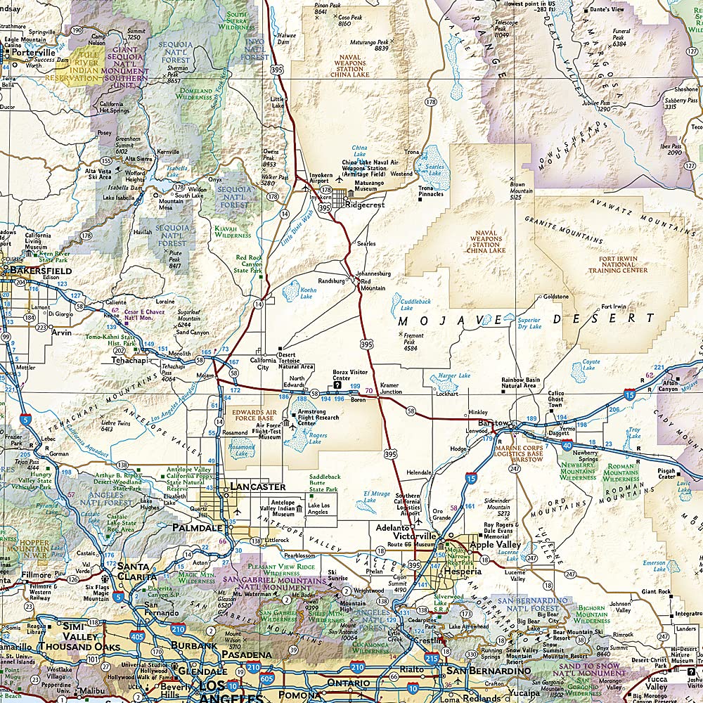 United States, California and Nevada Map (National Geographic Adventure Map, 3119)