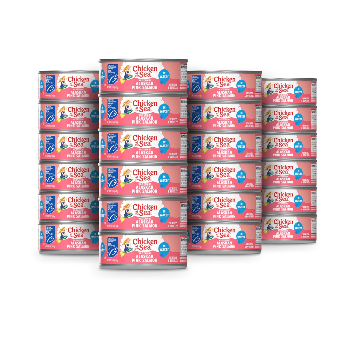 Chicken of the Sea Alaskan Pink Salmon, 14.75 Ounce Cans (Pack of 12), Wild Caught Canned Salmon, Traditional Style