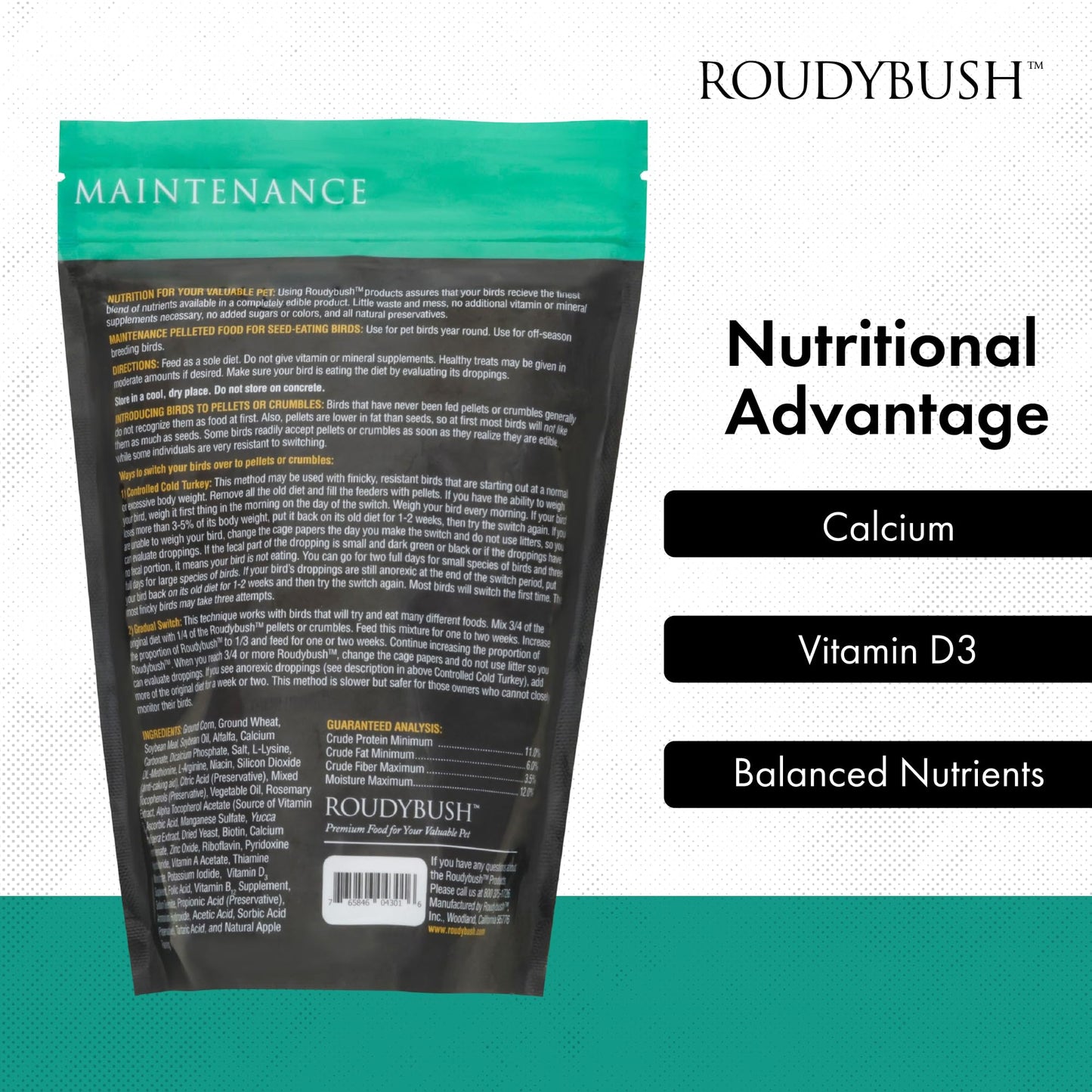 Roudybush Daily Maintenance Bird Food, Mini, 44-Ounce