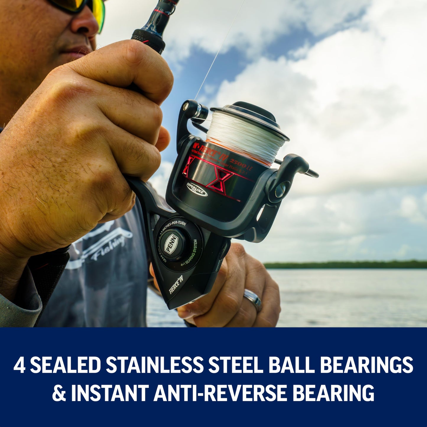 PENN Fierce IV Spinning Reel and Fishing Rod Combo