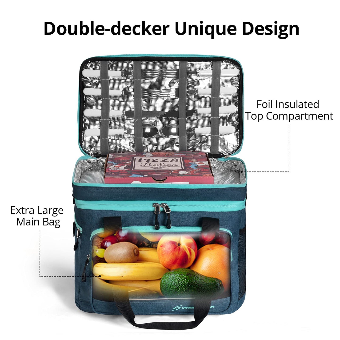 Maelstrom Soft Cooler Bag,Collapsible Soft Sided Cooler,24/30/60/75 Cans Beach Cooler,Ice Chest,Large Leakproof Camping Cooler,Portable Travel Cooler for Grocery Shopping,Camping,Road Trips