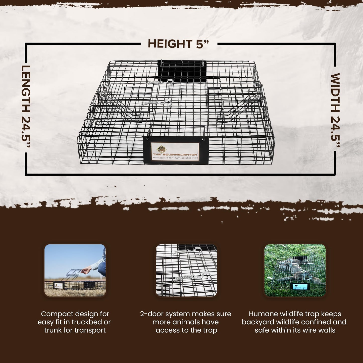 Rugged Ranch Live Chipmunk Trap, Catch & Release Cage, Large, Chipmunkinator