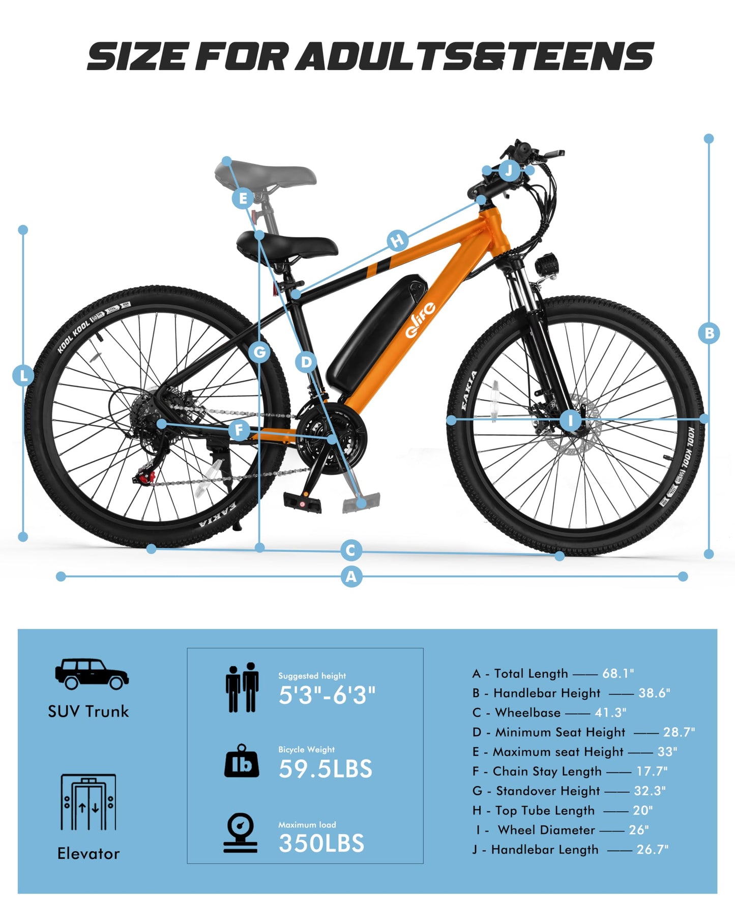 Racer Electric Bike for Adults - 21-Speed Mountain Lightweight Ebike with Peak 750W 22MPH Brushless Motor, 375Wh Removable Battery, 26X2.1 Tire Step Over E-MTB, Up to 40 Miles