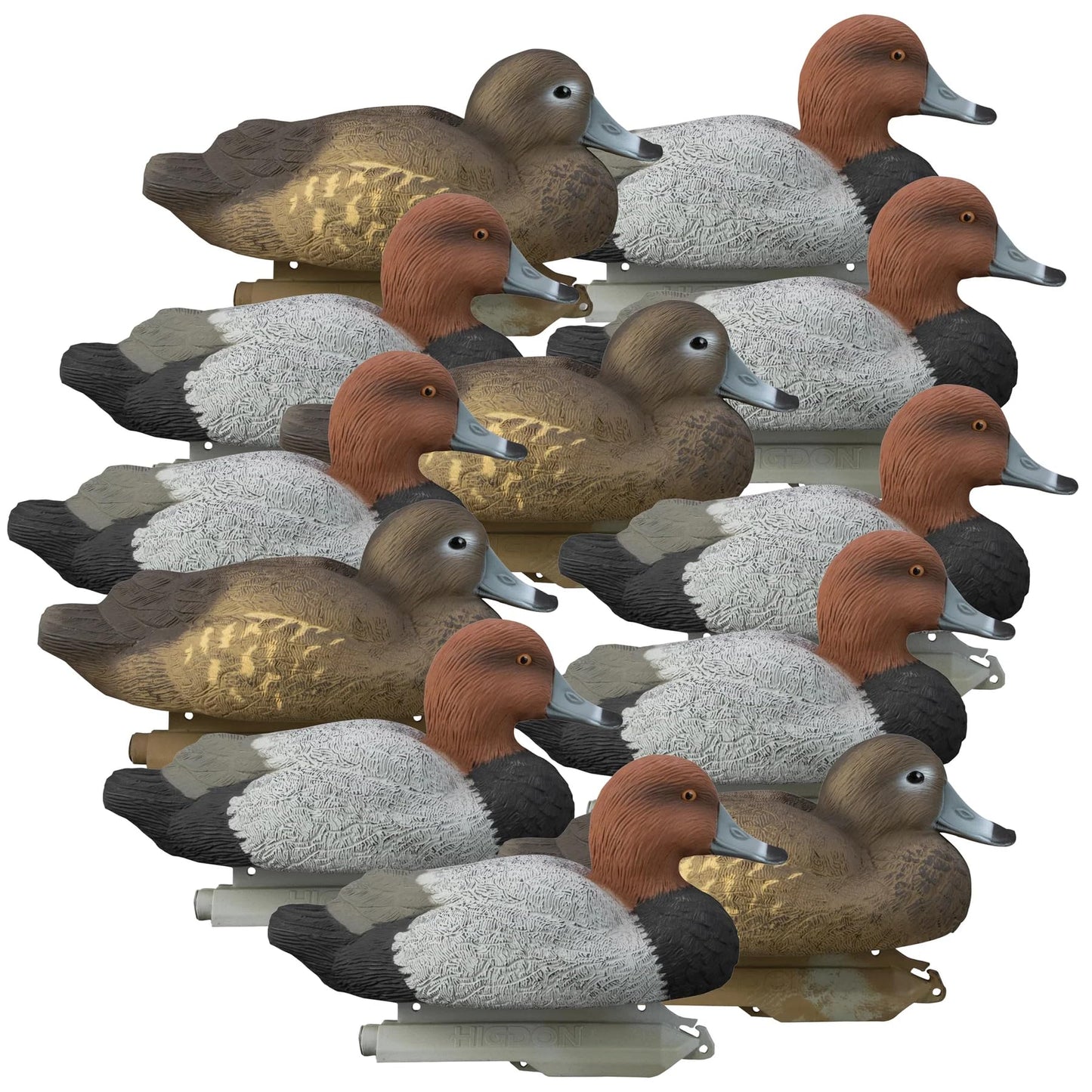 Higdon Outdoors | Standard Red Head Duck Decoys, Foam-Filled