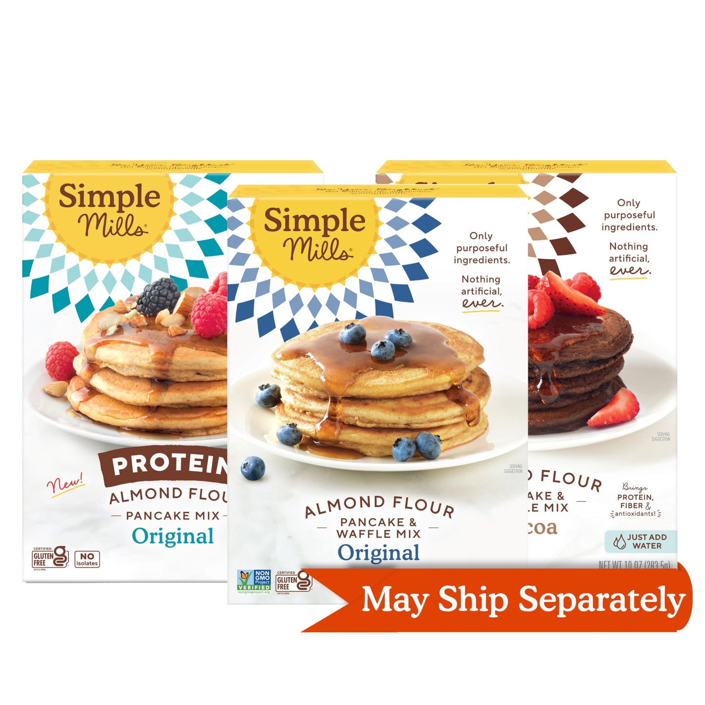 Simple Mills Almond Flour Pancake Mix & Waffle Mix, Gluten Free, Made with whole foods, (Packaging May Vary), 10.7 Ounce (Pack of 1)