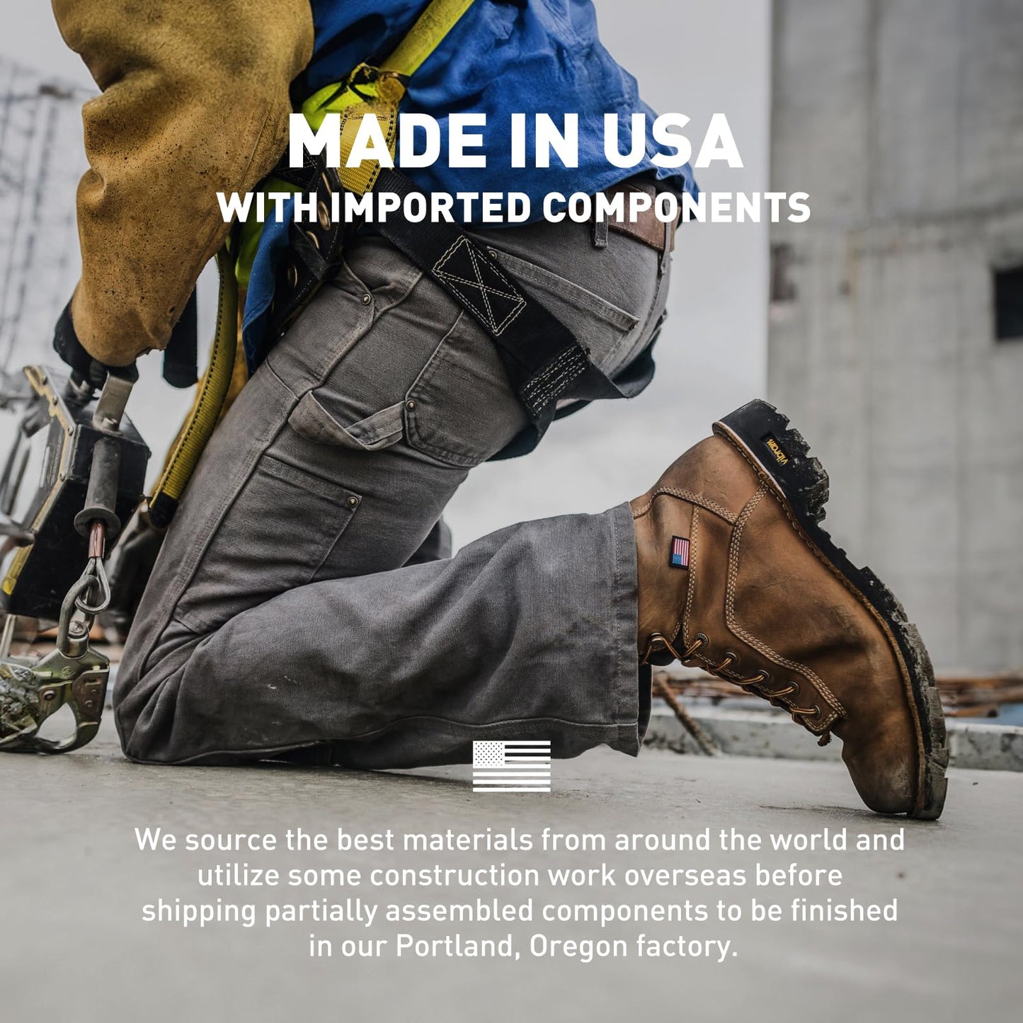 Danner 8” Quarry USA Waterproof Alloy Safety Toe Work Boots for Men - Full-Grain Leather with Gore-Tex Lining and Traction Heel Outsole, EH Resistant