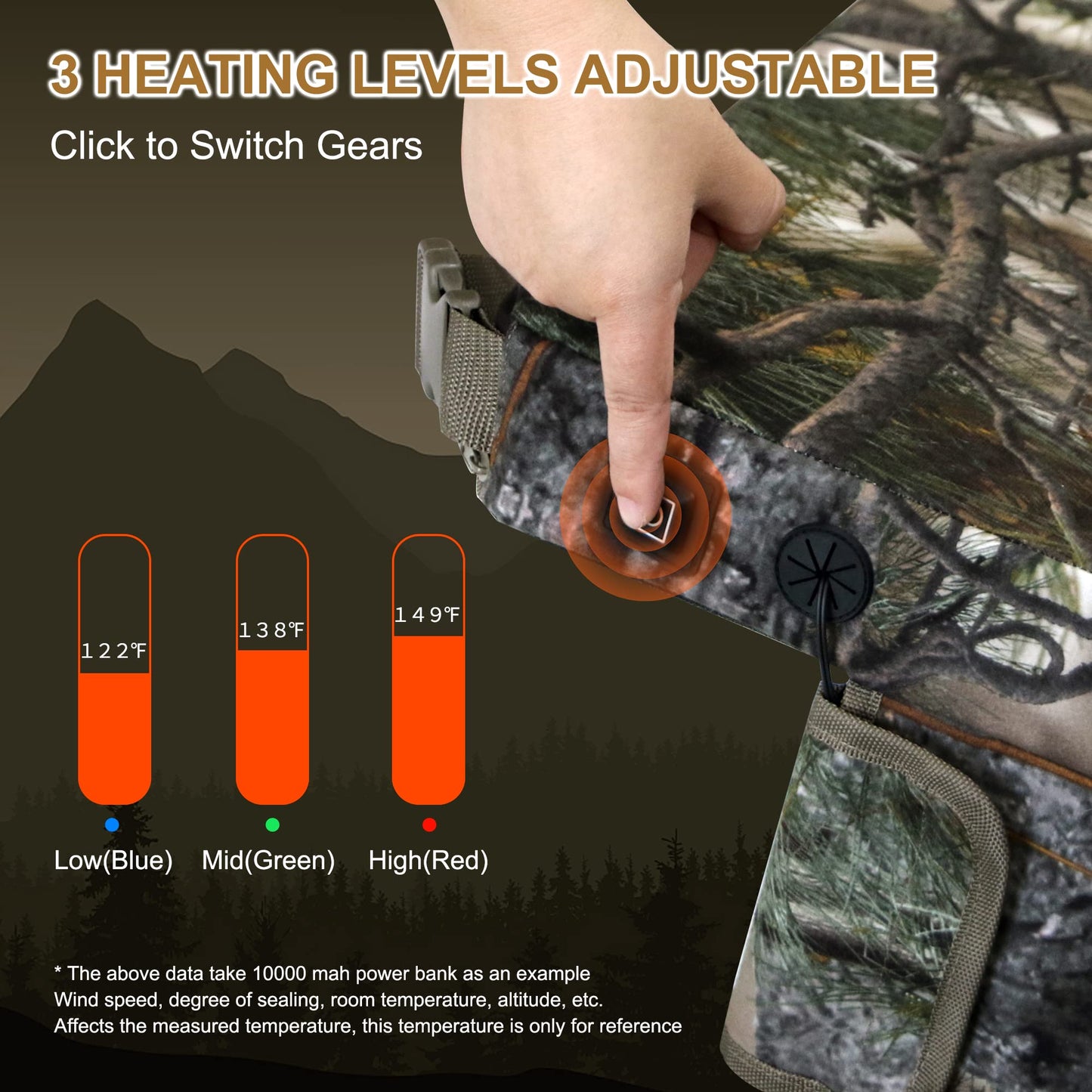 MDSTOP Heated Hunting Seat Cushion, Waterproof Seat Pads for Tree Stand & Ladder Stand, for Hunting, Ice Fishing,Hiking, Camping(Battery not Included)