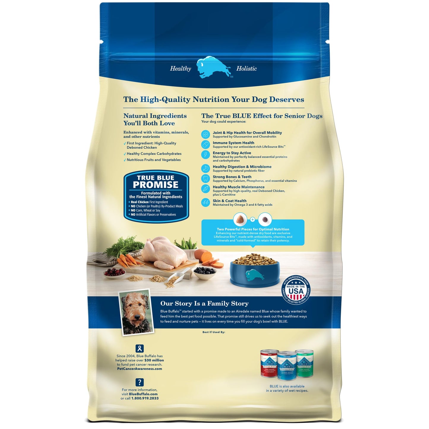 Blue Buffalo Life Protection Formula Adult Dry Dog Food, Helps Build and Maintain Strong Muscles, Made with Natural Ingredients, Chicken & Brown Rice Recipe, 15-lb. Bag