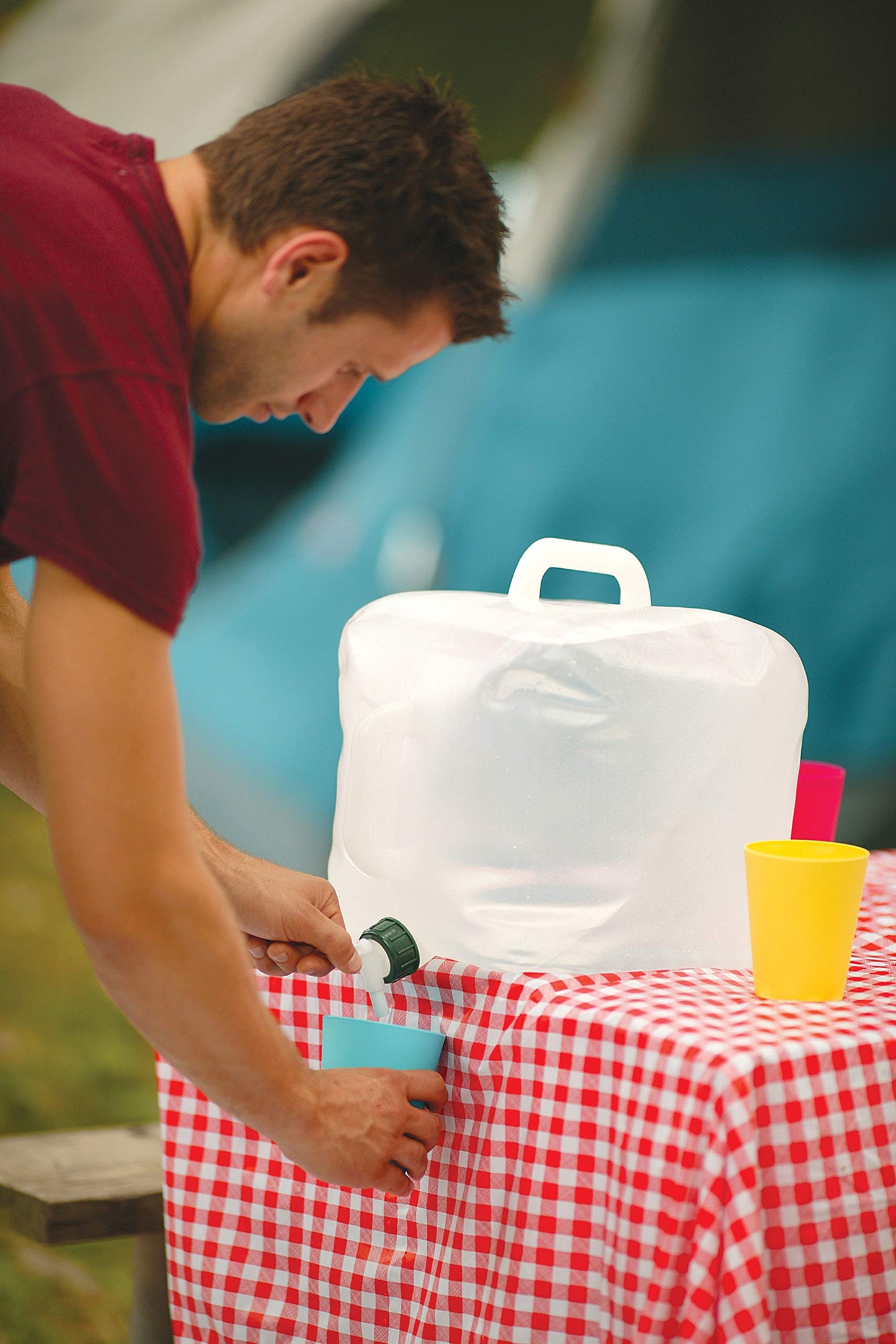Coleman 5-Gallon Water Container with Spigot & Carry Handle, Water Carrier for Camping, Tailgating, Parties, Emergencies, & More
