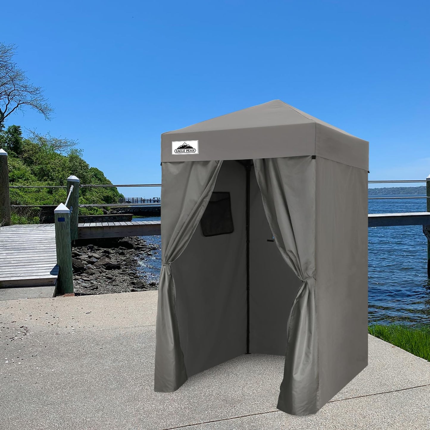 EAGLE PEAK Flex Compact 4x4 Pop-up Canopy Changing Room, Portable Dressing Room, Privacy Changing Tent for Indoor Fashion Photoshoots, Camping, or Pool, Purple