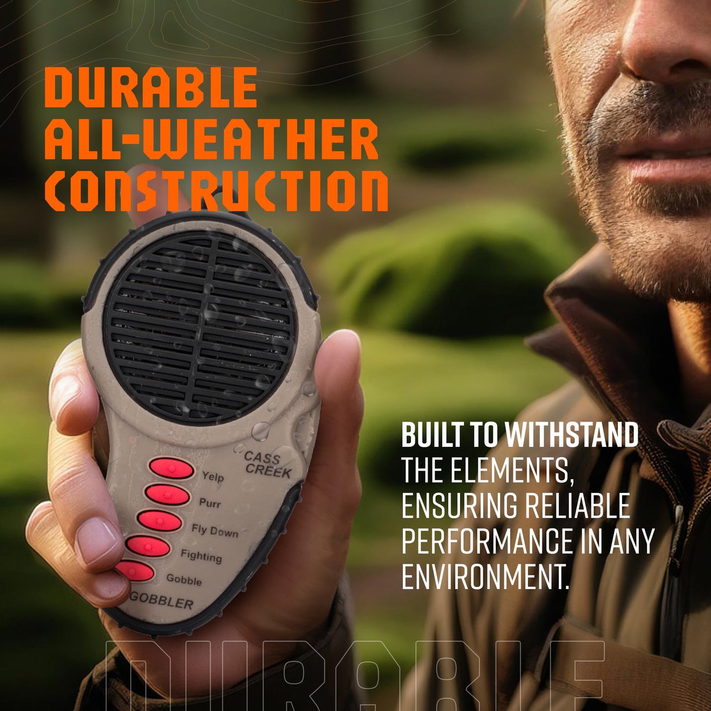 Cass Creek Ergo Call, Handheld Electronic Hunting Call, Compact Design, 5 Authentic Calls in 1, Expert Calls for Everyone