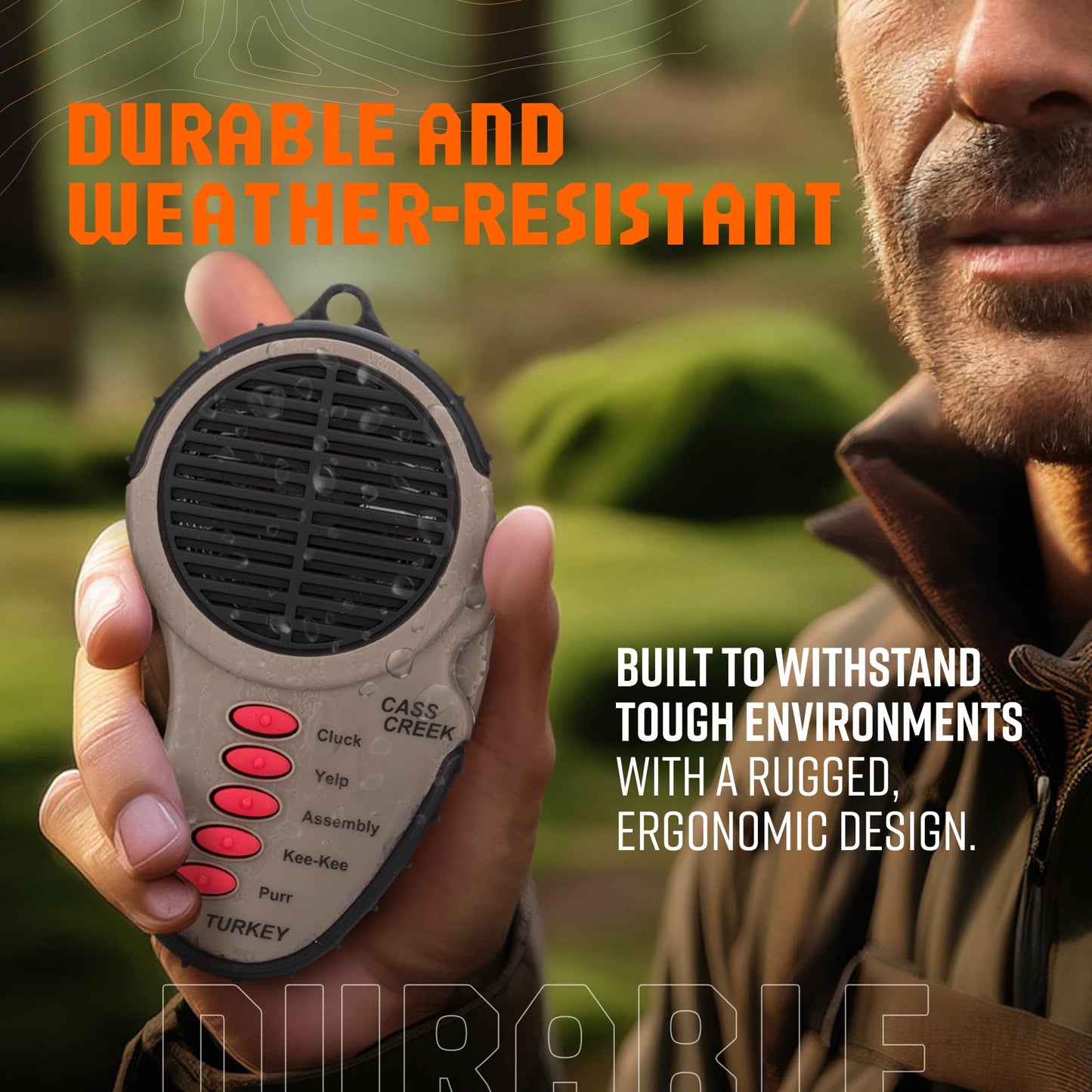 Cass Creek Ergo Call, Handheld Electronic Hunting Call, Compact Design, 5 Authentic Calls in 1, Expert Calls for Everyone