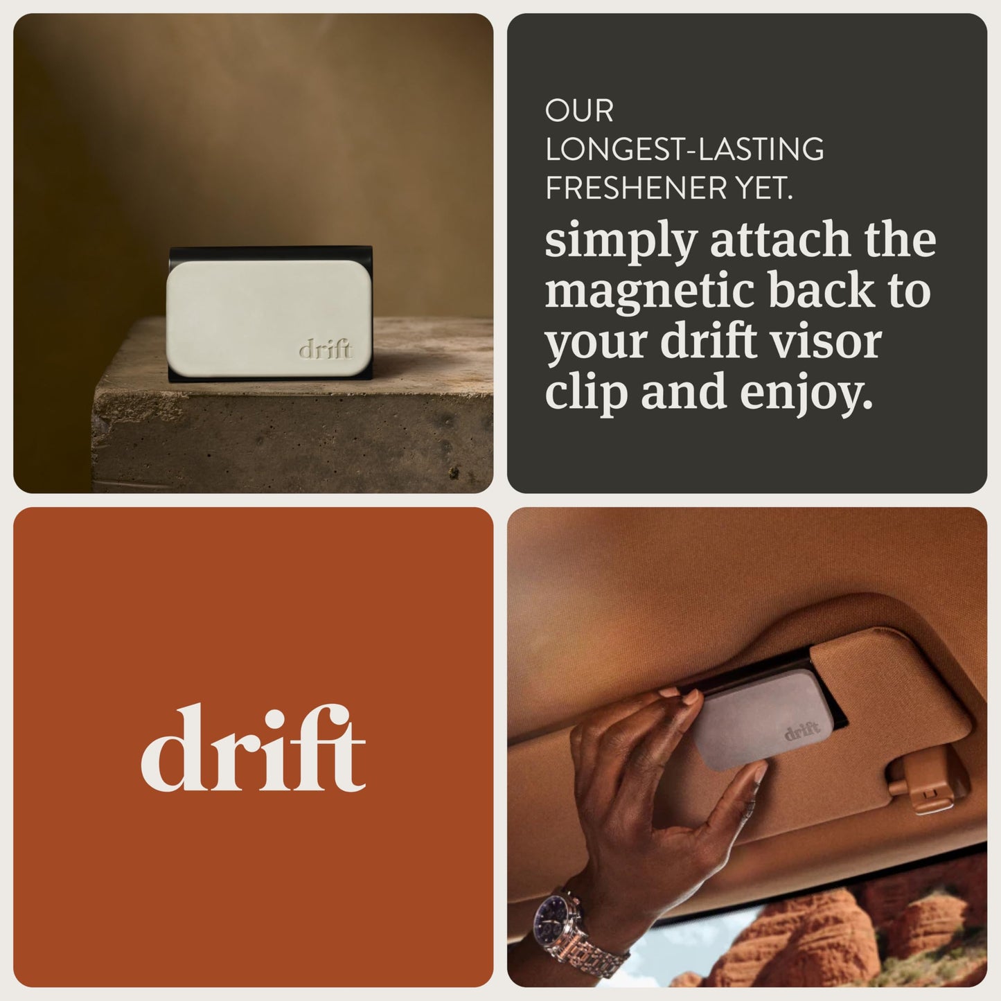 Drift Car Air Freshener - Stone Air Freshener Starter Set - Car Odor Eliminator - Pine Scent