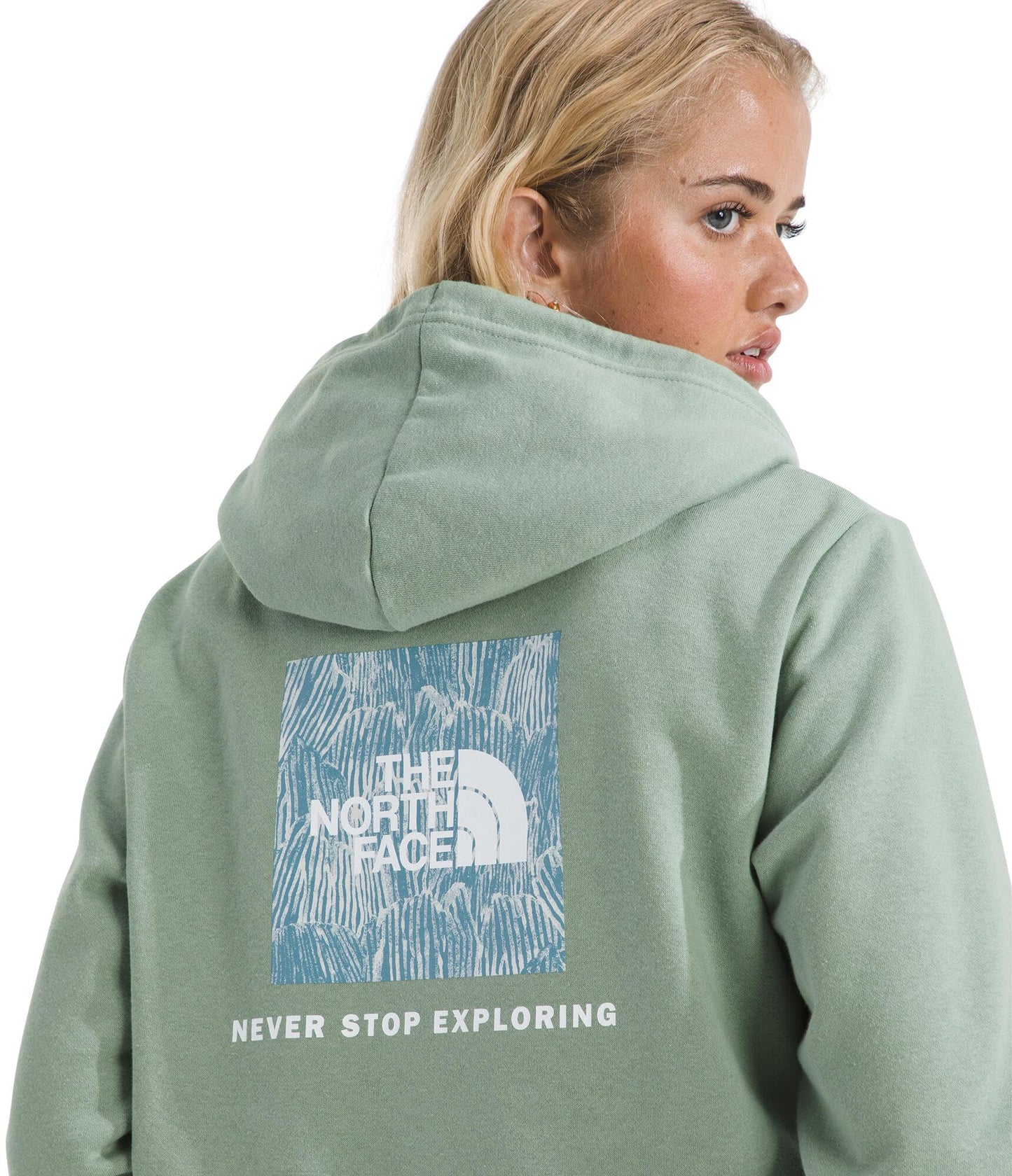 THE NORTH FACE Women's Evolution Box NSE Fill Graphic Hoodie | 2 Piece Hood With Adjustable Drawcord