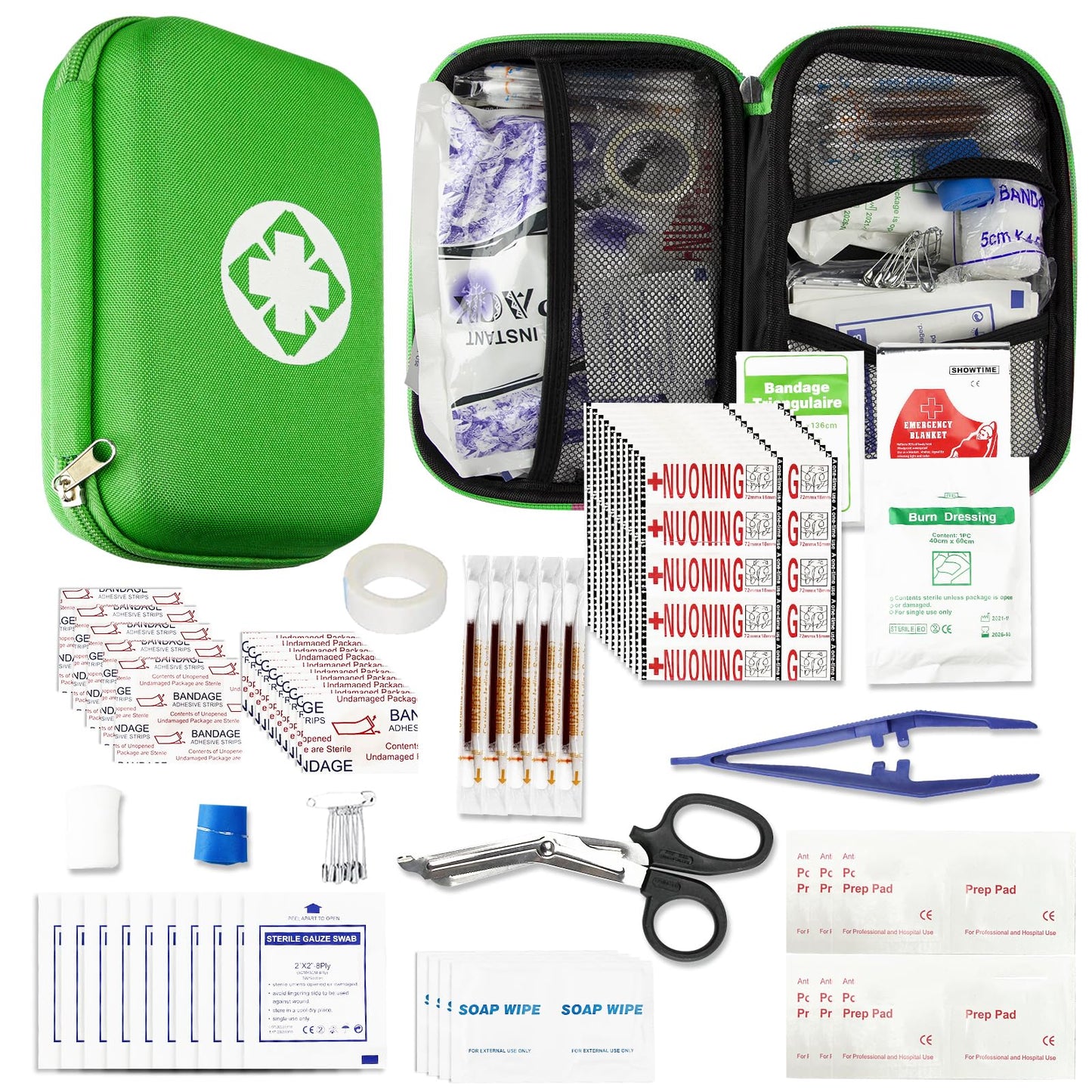 276PCS First Aid Kit Home Car Camping Hiking Emergency Supplies Small Compact Lovely Bag for School Outdoor, Basic Outdoor Essentials Survival Kit for Travel AMORNING