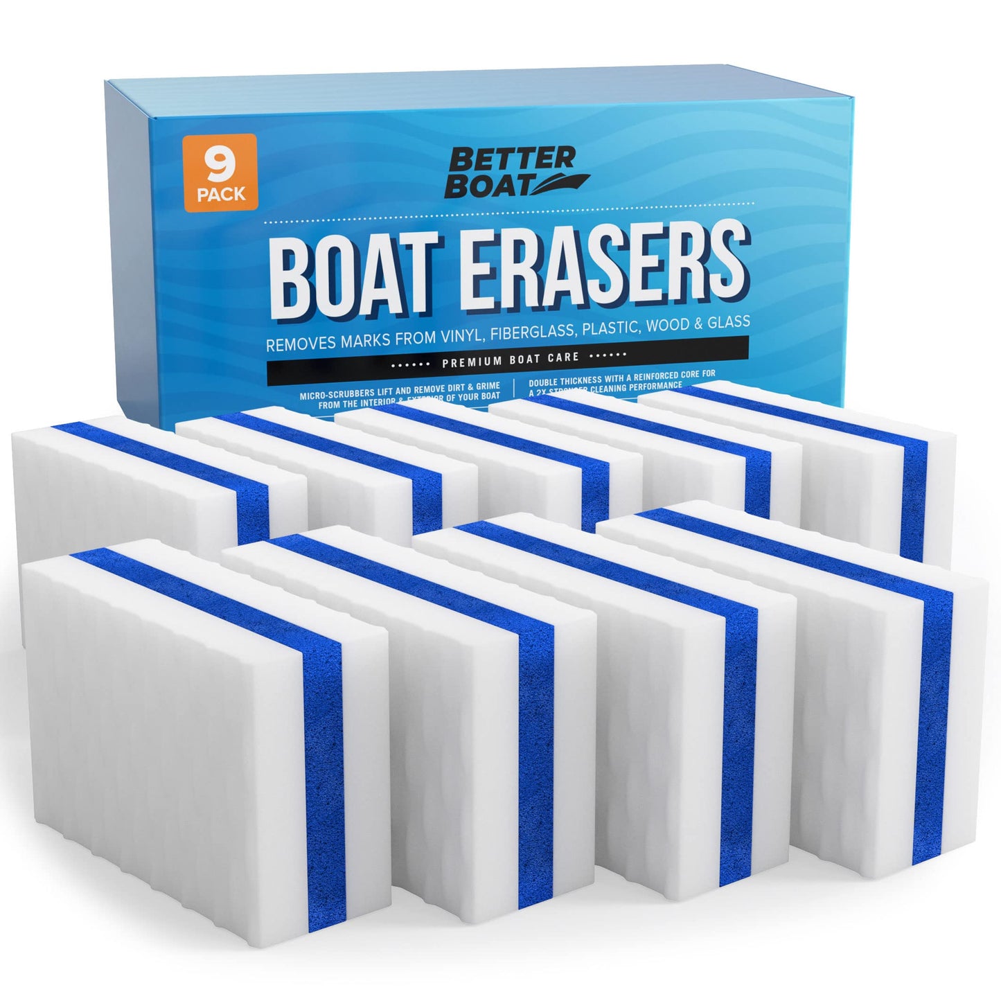 Premium Boat Scuff Erasers, Boating Accessories for Cleaning, Gift for Pontoon, Fishing, Jon Boats, Decks, Vinyl and Hull Cleaner, Gadgets for Men and Women