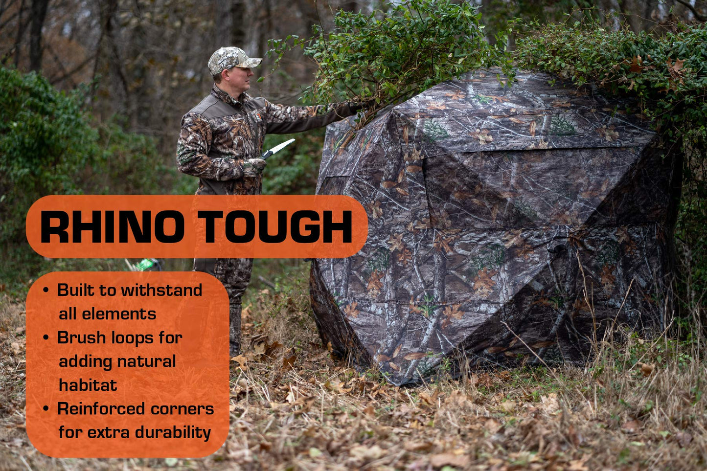 Rhino Blinds R500-MOC 3-4 Person Hunting Ground Blind