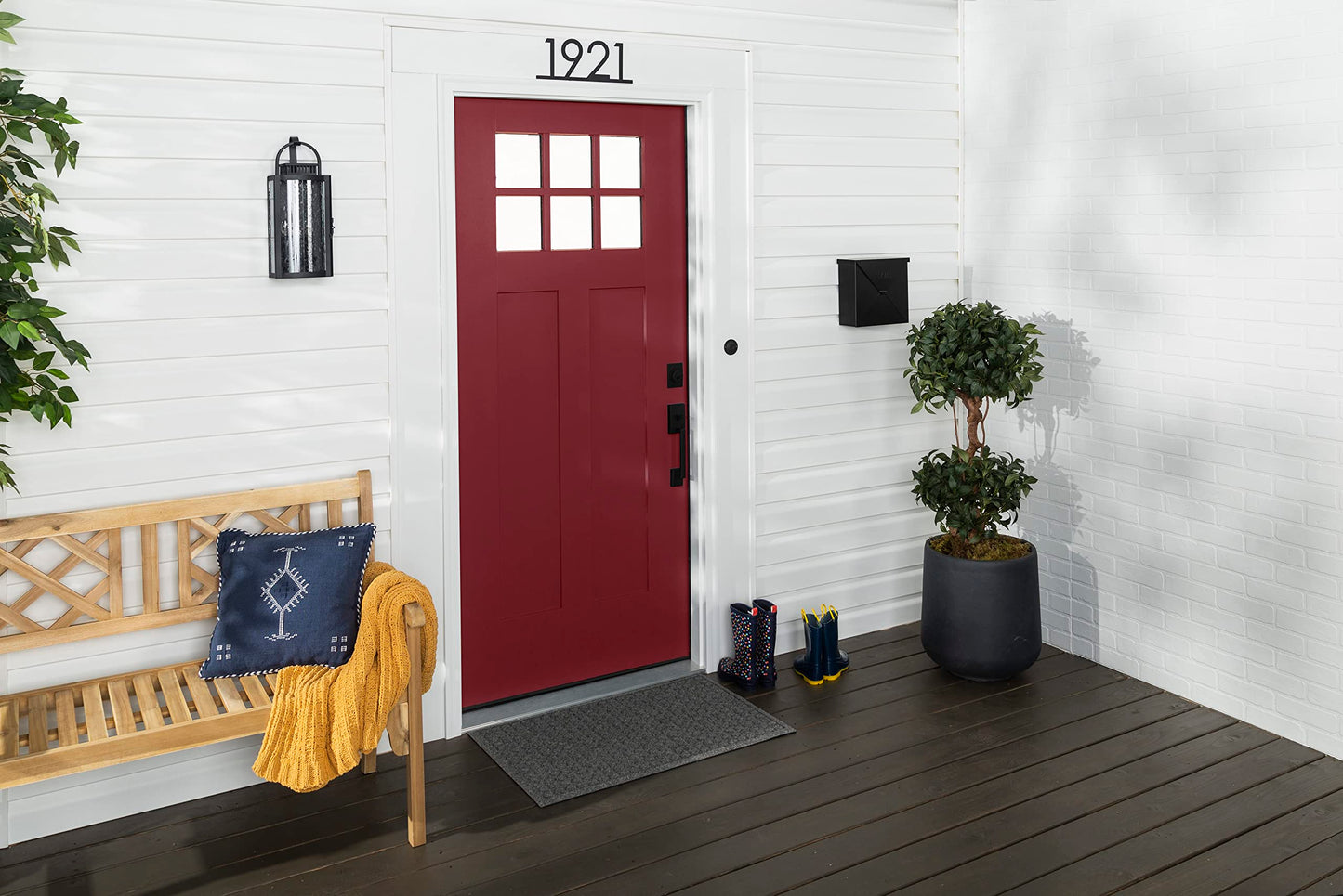 Rust-Oleum 369383 Advanced Dry Door & Trim Paint, Quart, Satin Black