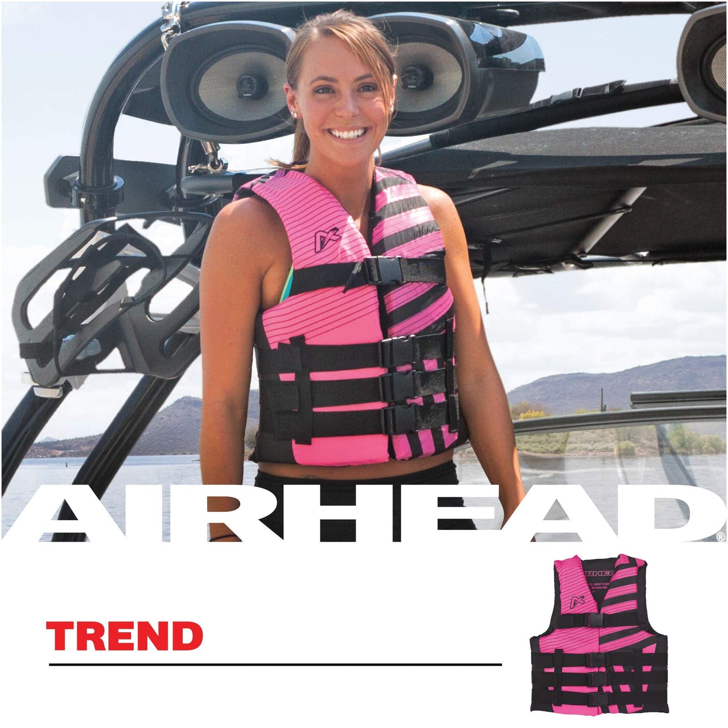 Airhead Trend Life Jacket, Coast Guard Approved, Men's, Women's and Youth Sizes