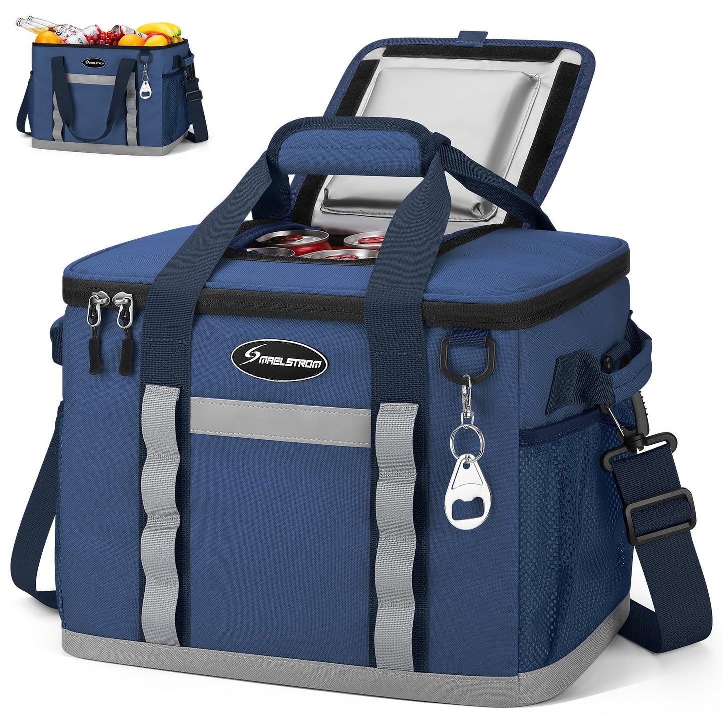 Maelstrom Soft Cooler Bag,Collapsible Soft Sided Cooler,24/30/60/75 Cans Beach Cooler,Ice Chest,Large Leakproof Camping Cooler,Portable Travel Cooler for Grocery Shopping,Camping,Road Trips