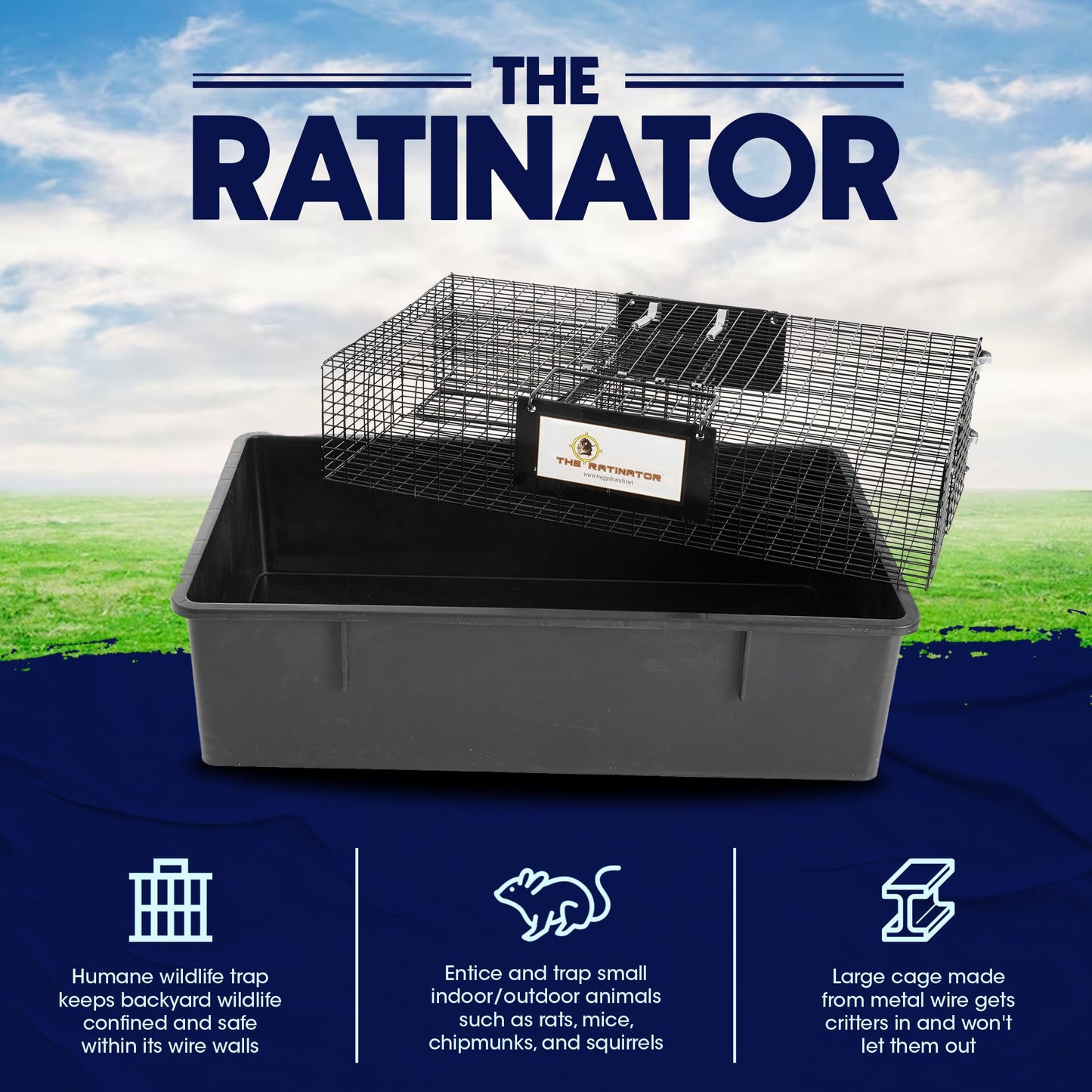 Rugged Ranch Live Chipmunk Trap, Catch & Release Cage, Large, Chipmunkinator