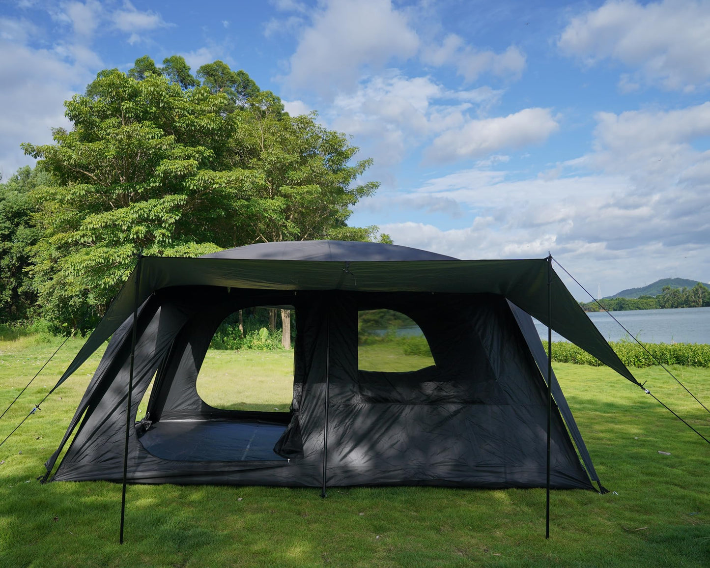 Vidalido 8-10 Person Camping Tent with 3 Door 2 Room Large Family Cabin Tents, Double Layer Waterproof Portable Glamping Tent, Big Tents for Outdoor Picnic Camping Hiking and Family Gathering