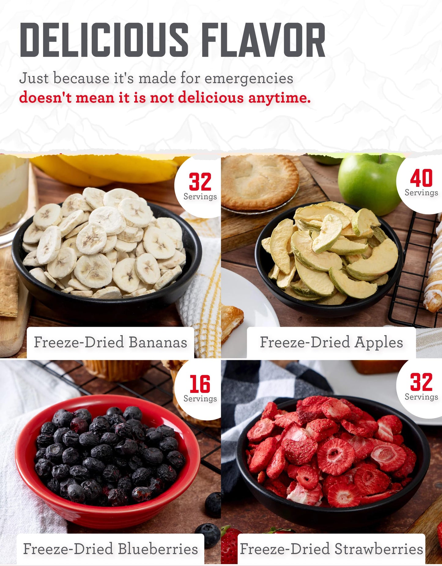 READYWISE - Emergency Food Supply Bucket, 120 Servings, MRE Meal Food Supply, Premade, Freeze Dried Survival Rations for Hiking, Adventure & Camping Essentials, Individually Packaged, 25 Year Shelf Life