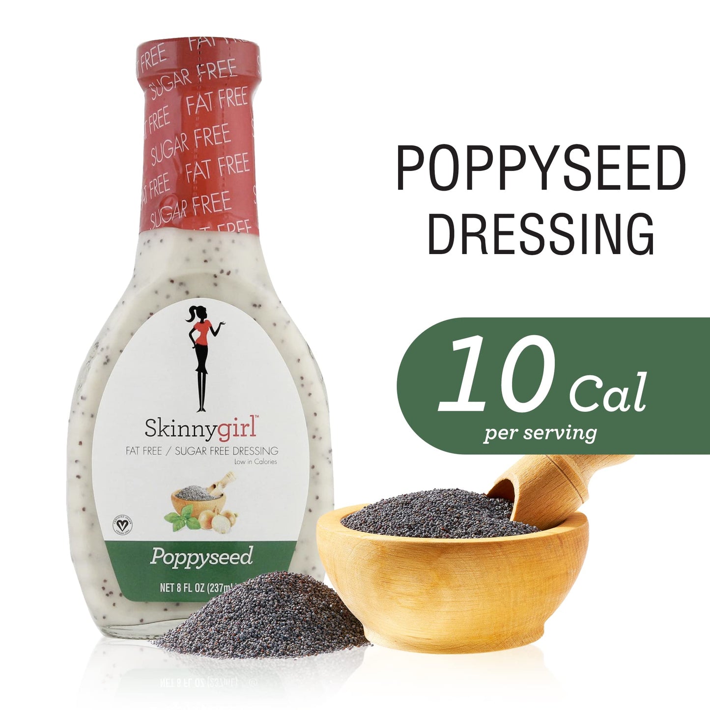Skinnygirl Fat-Free Salad Dressing, Sugar-Free Buttermilk Ranch, 8 Ounce