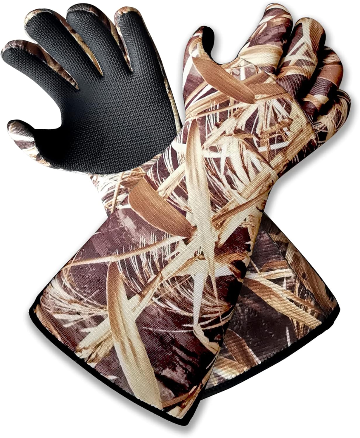AUSCAMOTEK Waterproof Neoprene Duck Decoy Gloves - Insulated Blind Gauntlet Stay Warm and Dry in Waterfowl Hunting