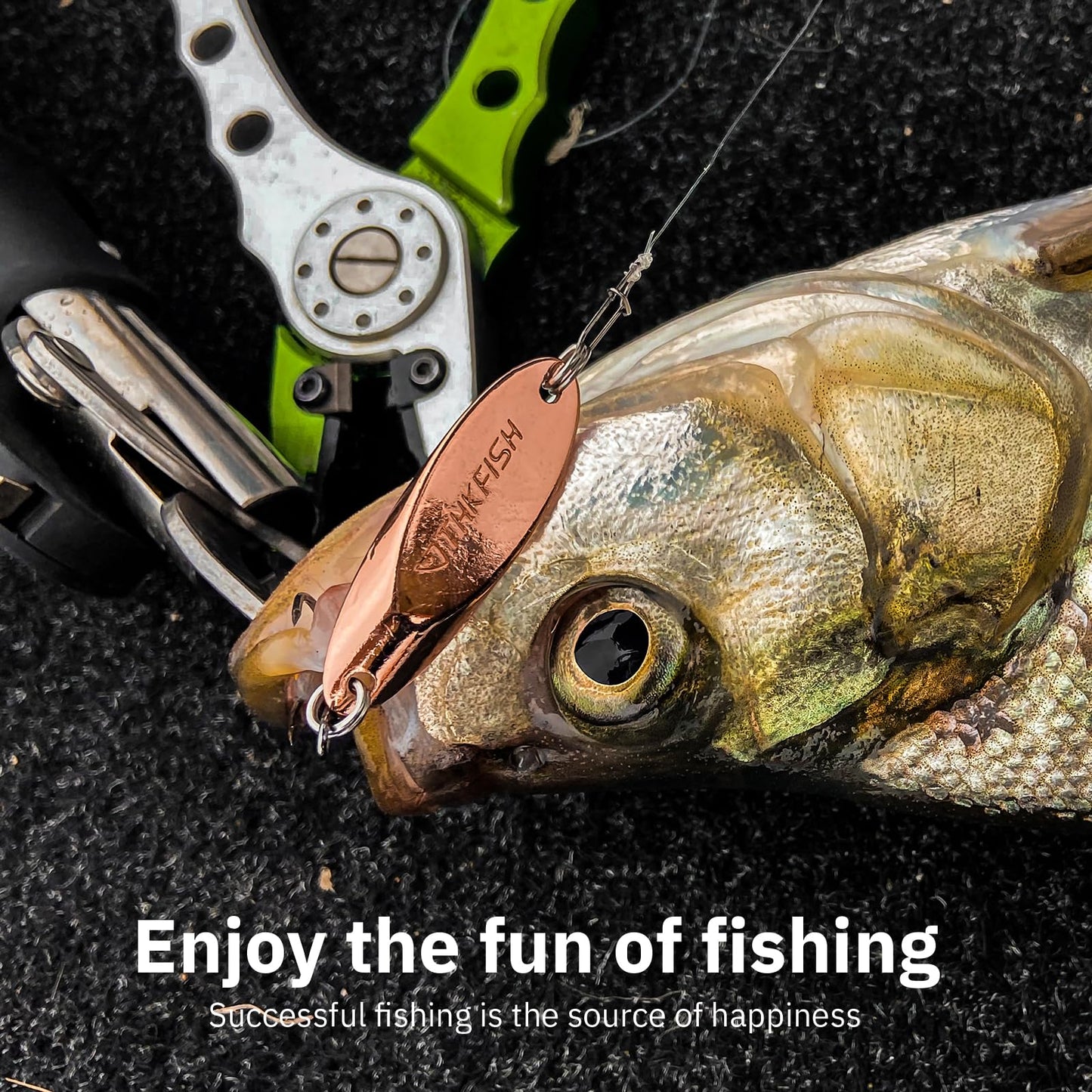 THKFISH Fishing Lures Trout Lures Fishing Spoons Lures for Trout Pike Bass Crappie Walleye 1/8oz 1/5oz 1/4oz 3/8oz 1/2oz 3/4oz 5pcs