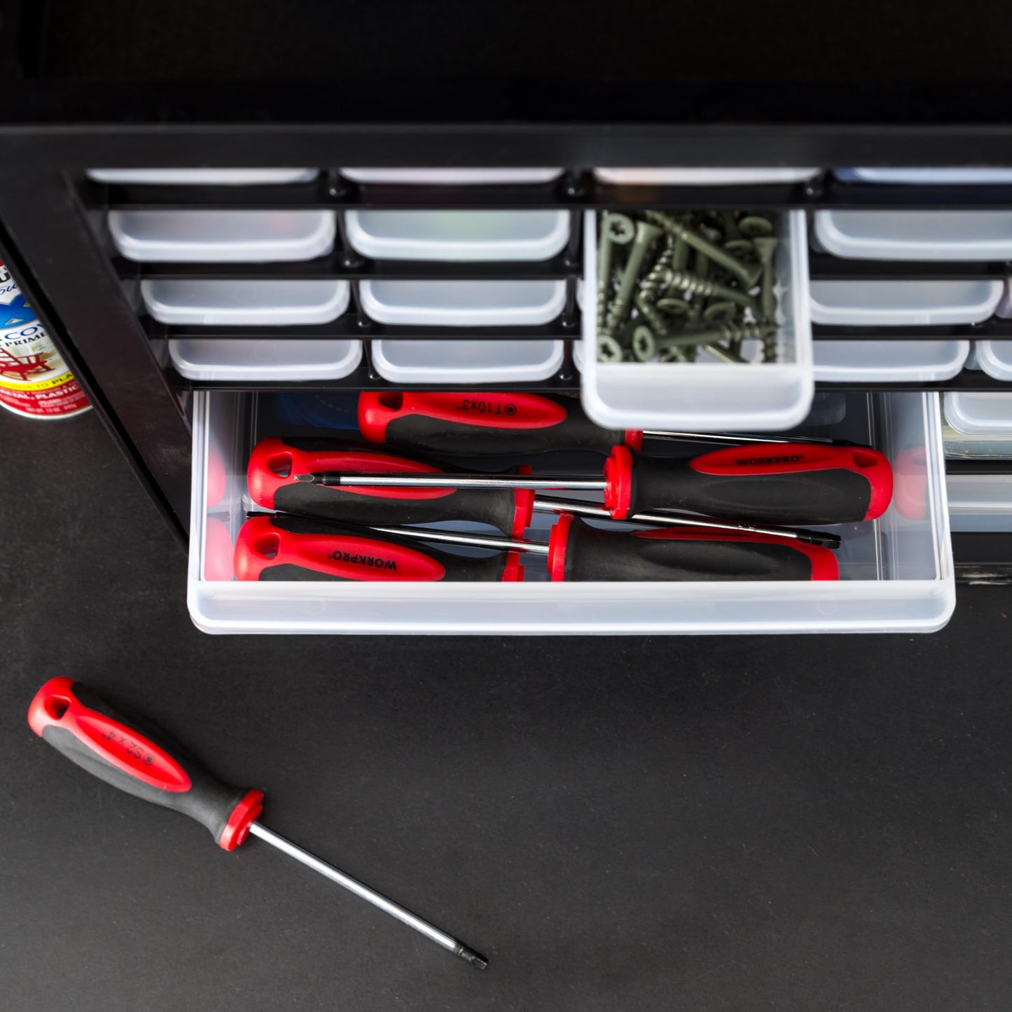 IRIS USA Screw Tool Organizer Small Parts Cabinet Chest, 44-Drawer Hardware Electronics Nuts Bolts Storage Drawers Organization Toolbox Garage Craft Business Teacher Beads Scrapbook Art Hobby - Black