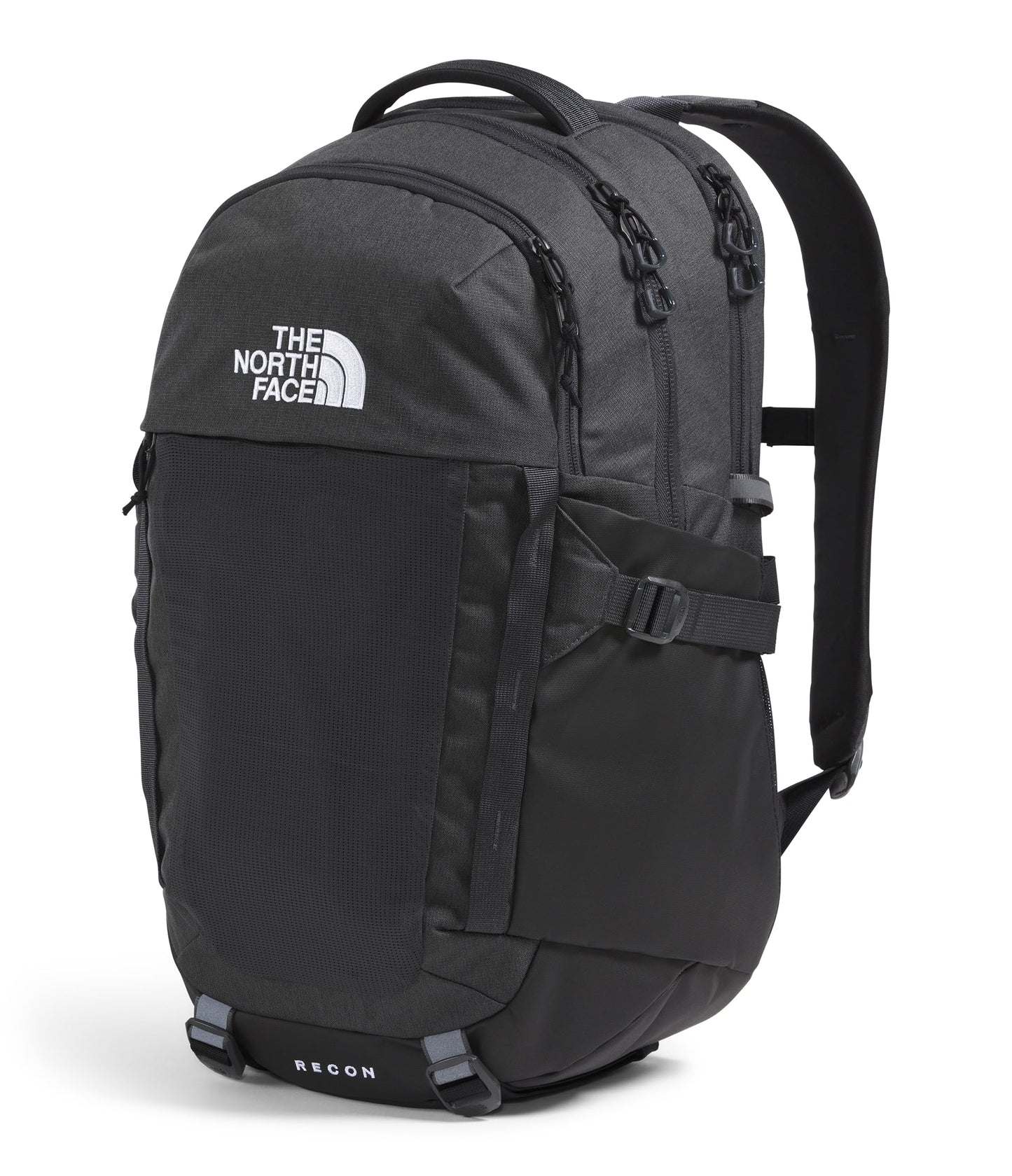 THE NORTH FACE Recon Everyday Laptop Backpack | Daypack with Water Repellent Finish, 16" Laptop Sleeve, 2 Water Bottle Pockets, TNF Black/TNF Black-NPF, One Size