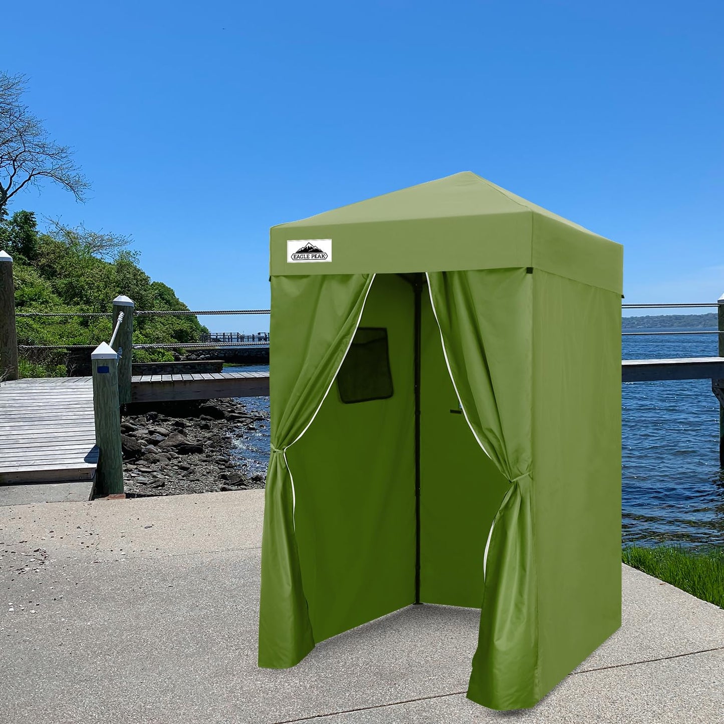 EAGLE PEAK Flex Compact 4x4 Pop-up Canopy Changing Room, Portable Dressing Room, Privacy Changing Tent for Indoor Fashion Photoshoots, Camping, or Pool, Purple