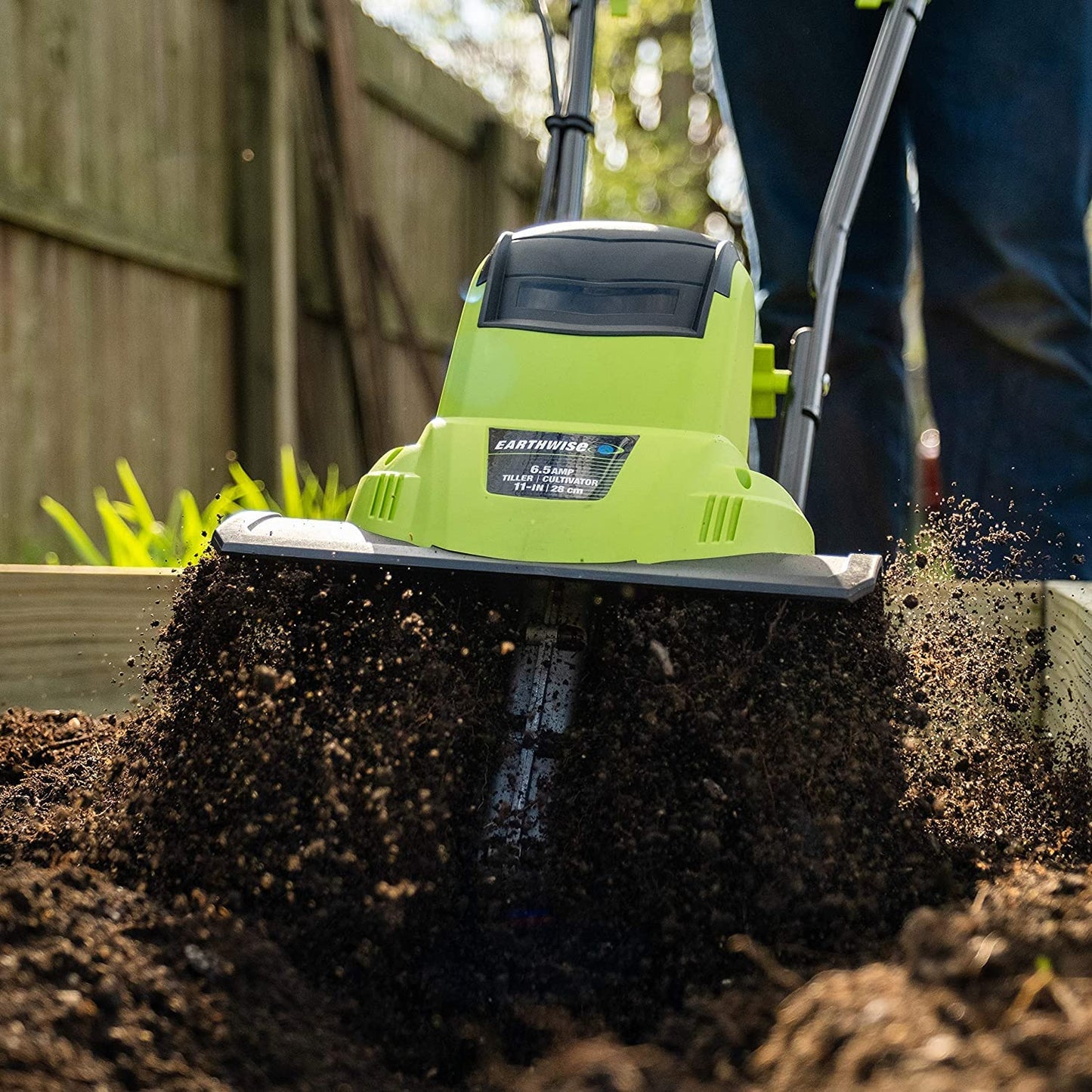 Earthwise TC70025 7.5-Inch 2.5-Amp Corded Electric Tiller/Cultivator, 7.5-Inch, 2.5-Amp Corded, Grey