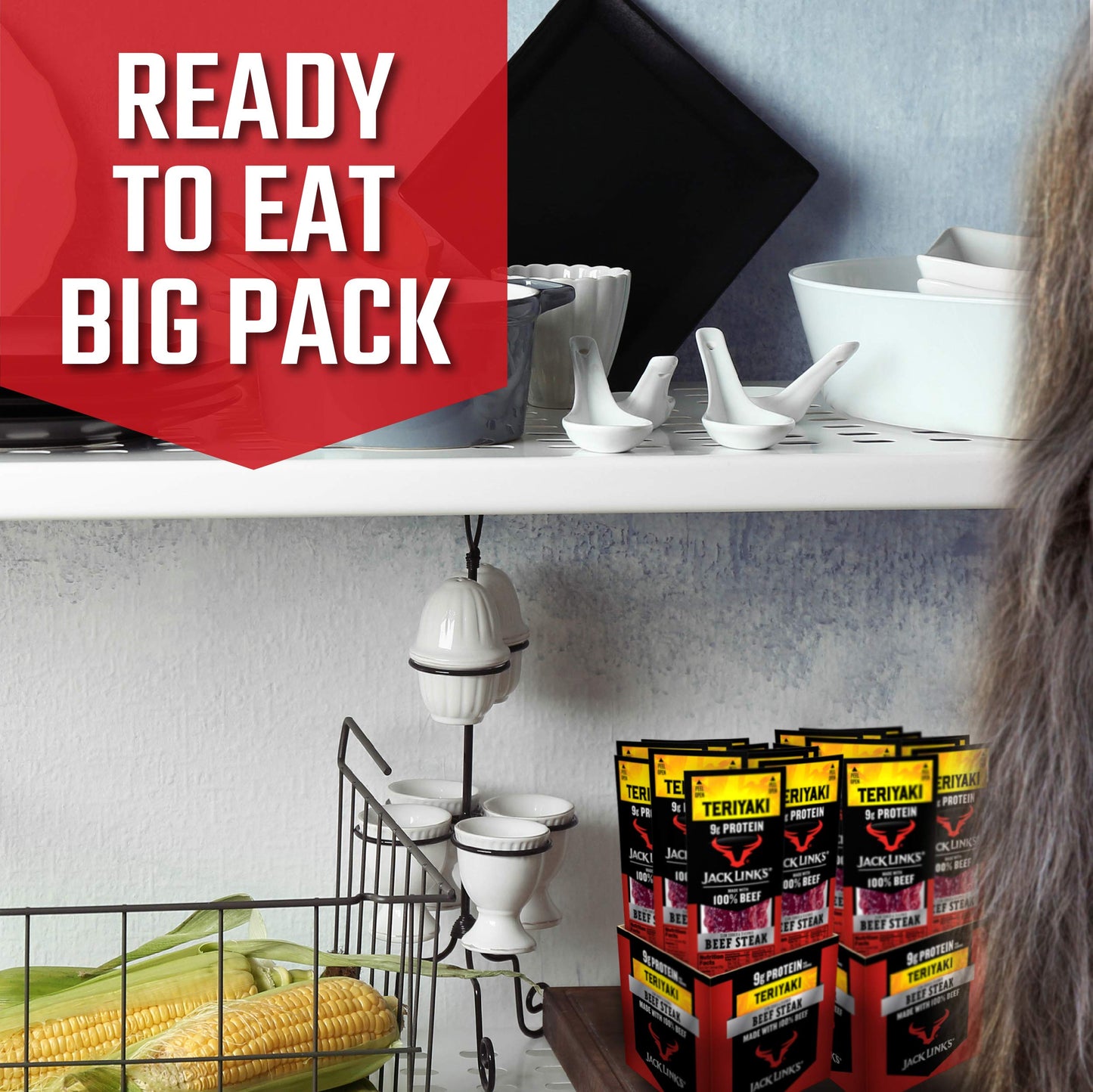 Jack Link's Beef Steak, Original - Protein Snacks, Meat Snack with 12g of Protein, Made with 100% Beef, Individually Wrapped Bulk Snack Pack, Keto Friendly - 1 Oz. (12 Count)