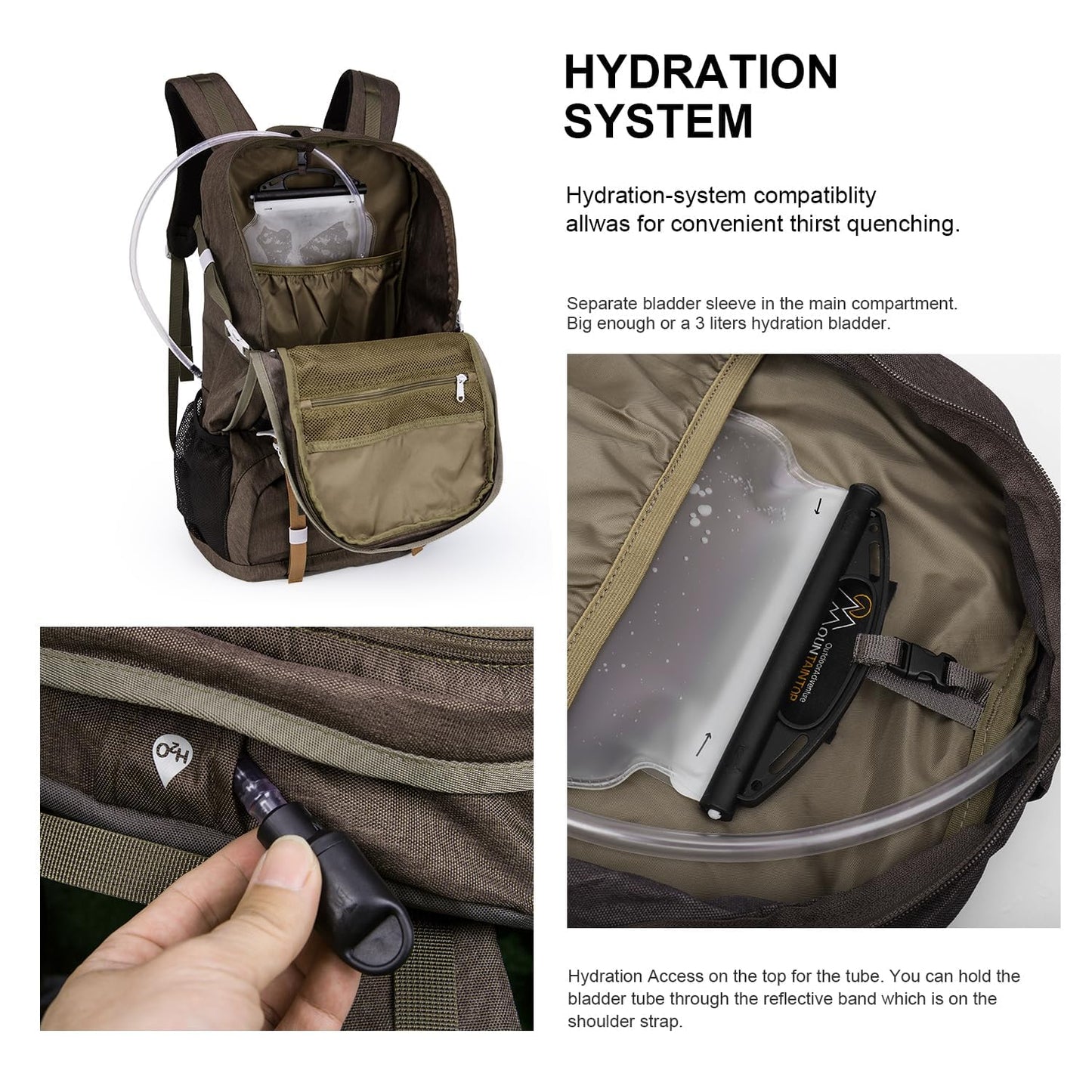 MOUNTAINTOP 40L Hiking Backpack Lightweight Travel Backpack for Men&Women Outdoor Camping Backpacking