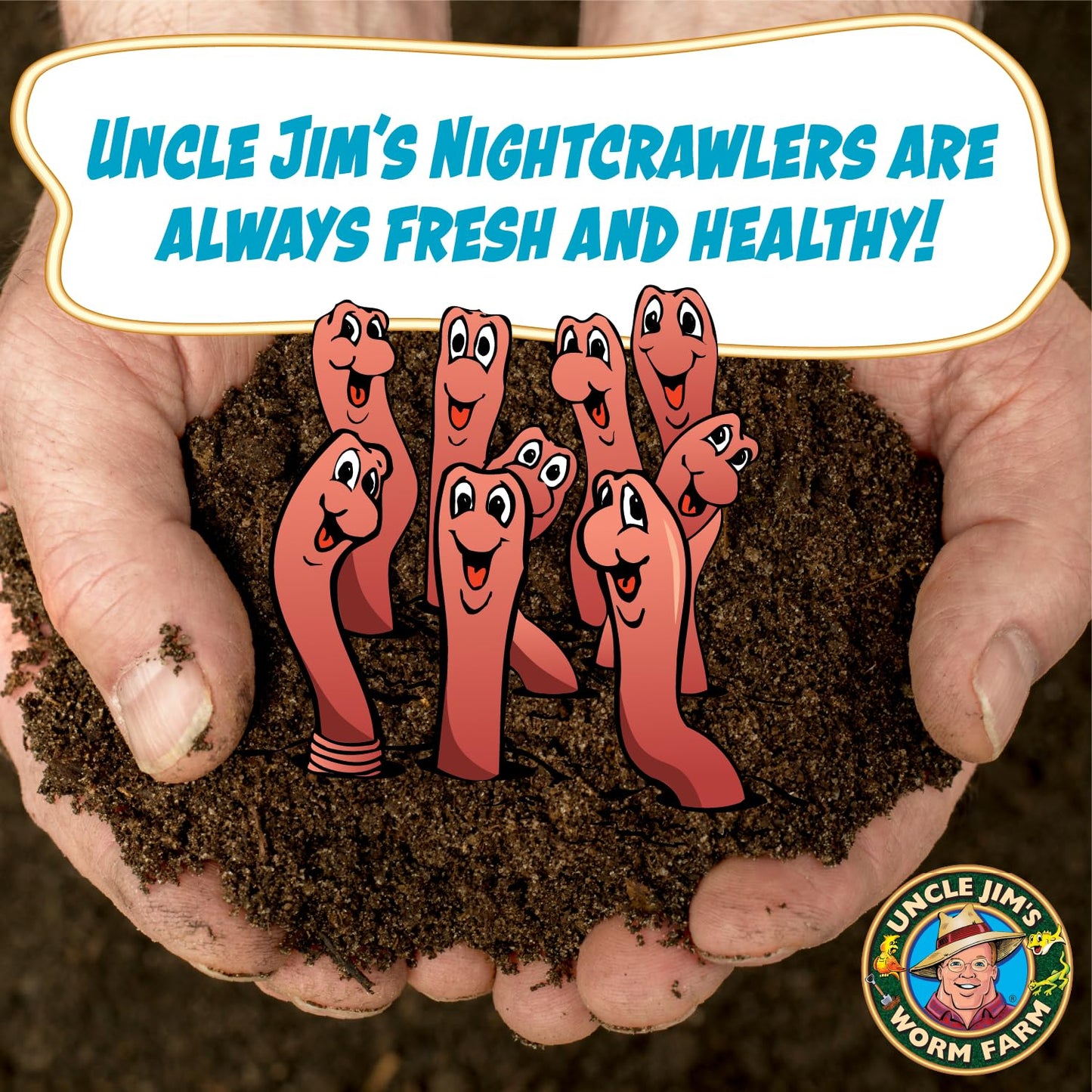 Uncle Jim's Worm Farm 250 Count Super Red European Nightcrawlers for Composting and Garden Soil Aeration | Large Nightcrawlers Improve Soil Structure and Quality for Healthier Gardens