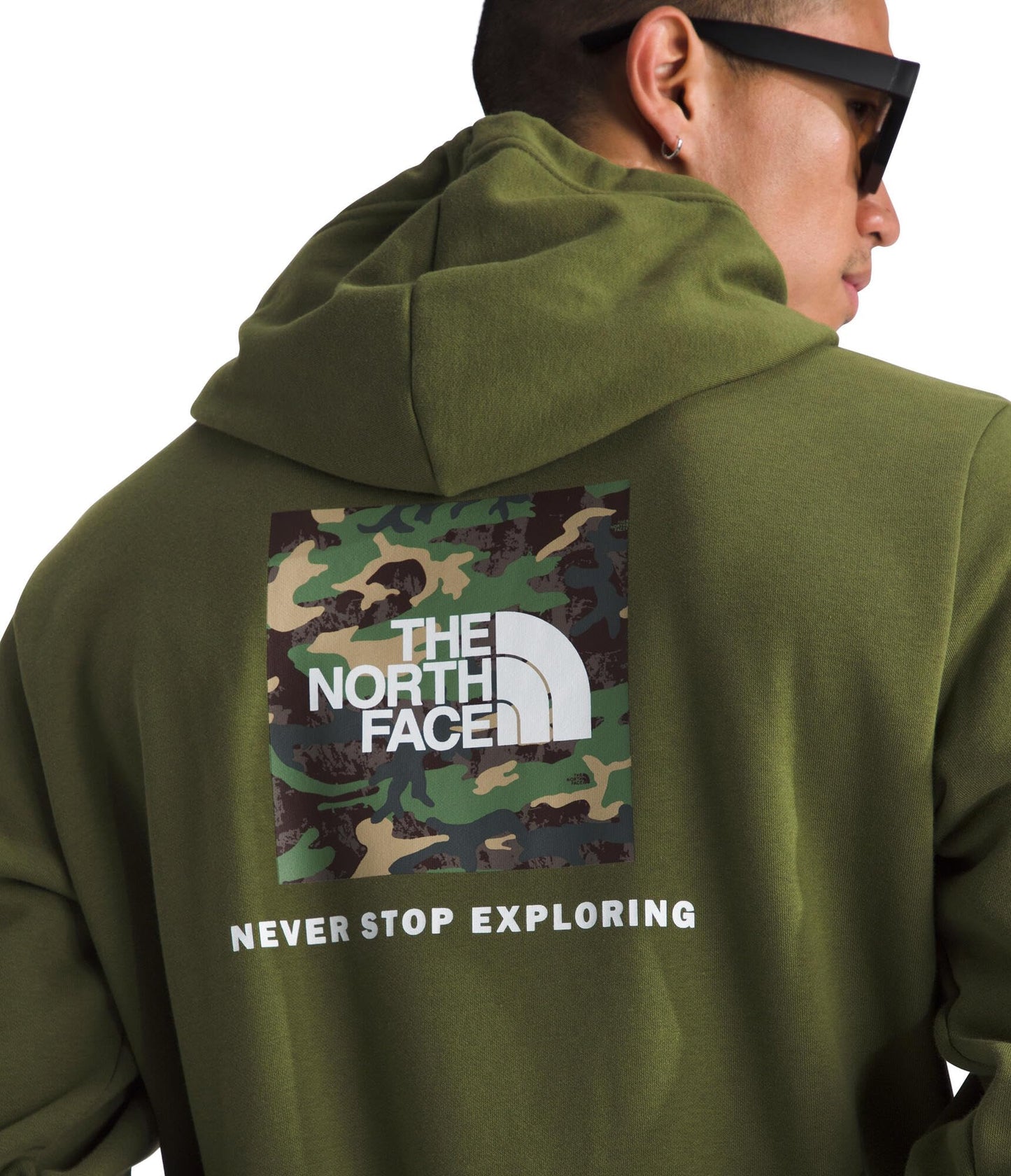 THE NORTH FACE Men's Evolution Box Camo Fill Hoodie | Sweatshirt With 2 Piece Hood, Adjustable Drawcord, Kangaroo Hand Pocket