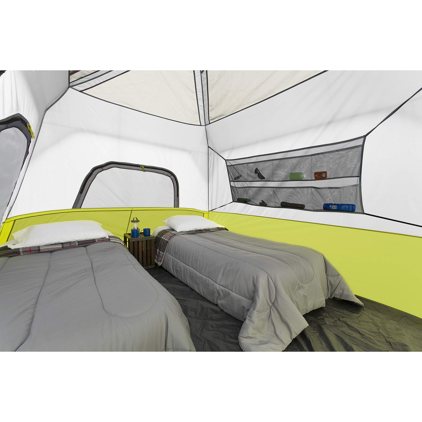 CORE Instant Cabin Tents | 6 Person / 9 Person / 10 Person / 12 Person Family Cabin Multi Room Pop Up Tents Car Camping | Included Storage Pockets for Camping Accessories