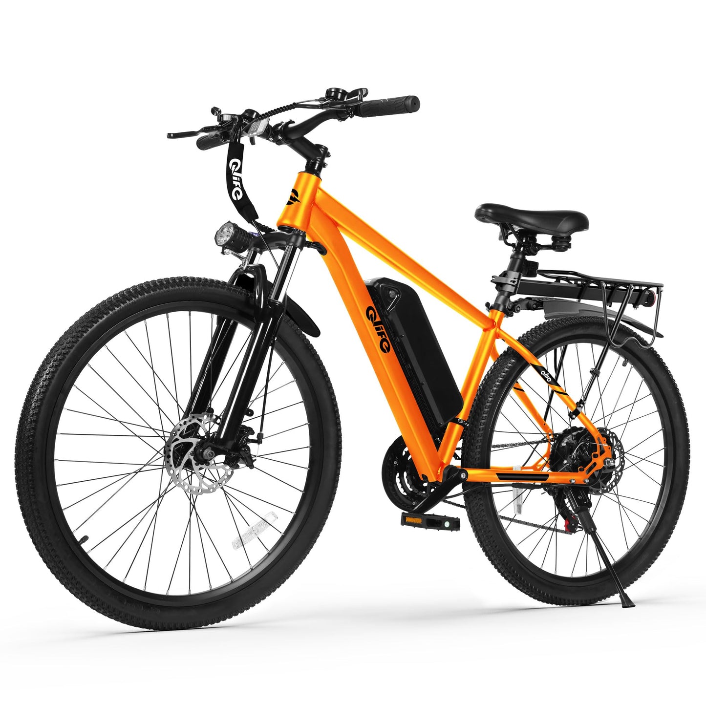 Racer Electric Bike for Adults - 21-Speed Mountain Lightweight Ebike with Peak 750W 22MPH Brushless Motor, 375Wh Removable Battery, 26X2.1 Tire Step Over E-MTB, Up to 40 Miles
