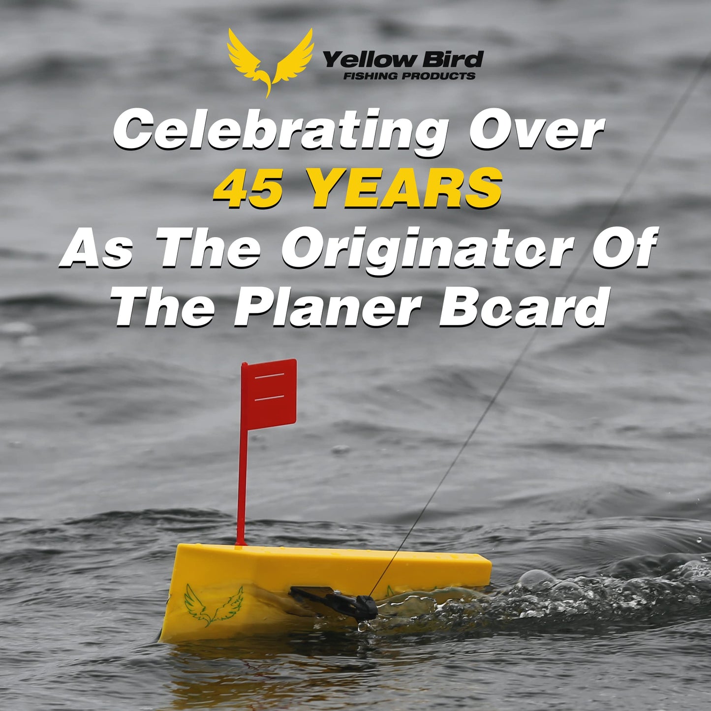 Yellow Bird Planer Board for Fishing - Available in 4 Sizes